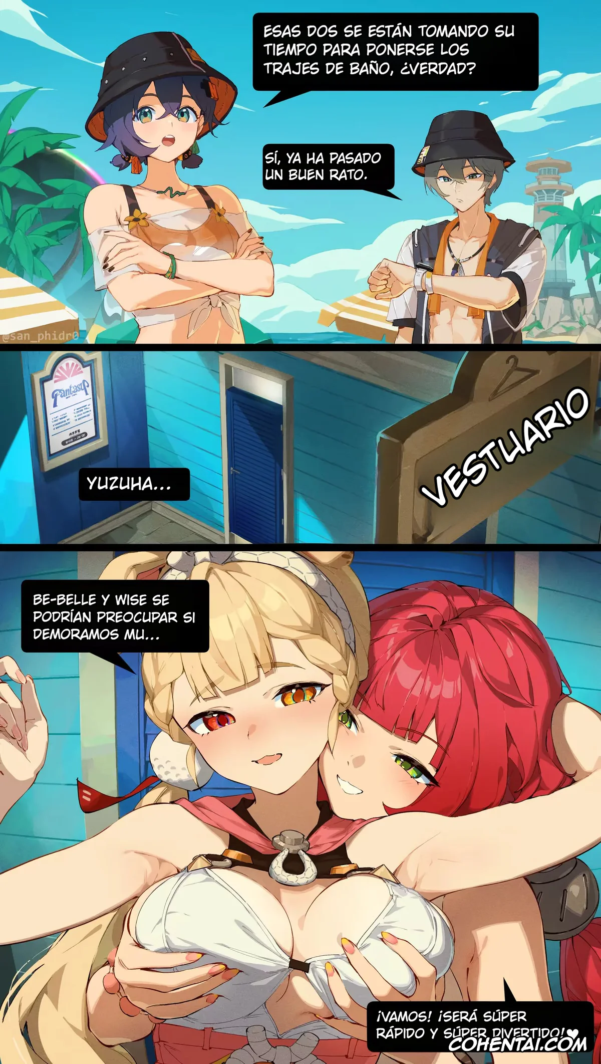 Zenless Zone Zero xxx, Alice Thymefield xxx, Belle xxx, Wise xxx, Yuzuha Ukinami xxx, Alice & Yuzuha 1 (Zenless Zone Zero), pagina 1