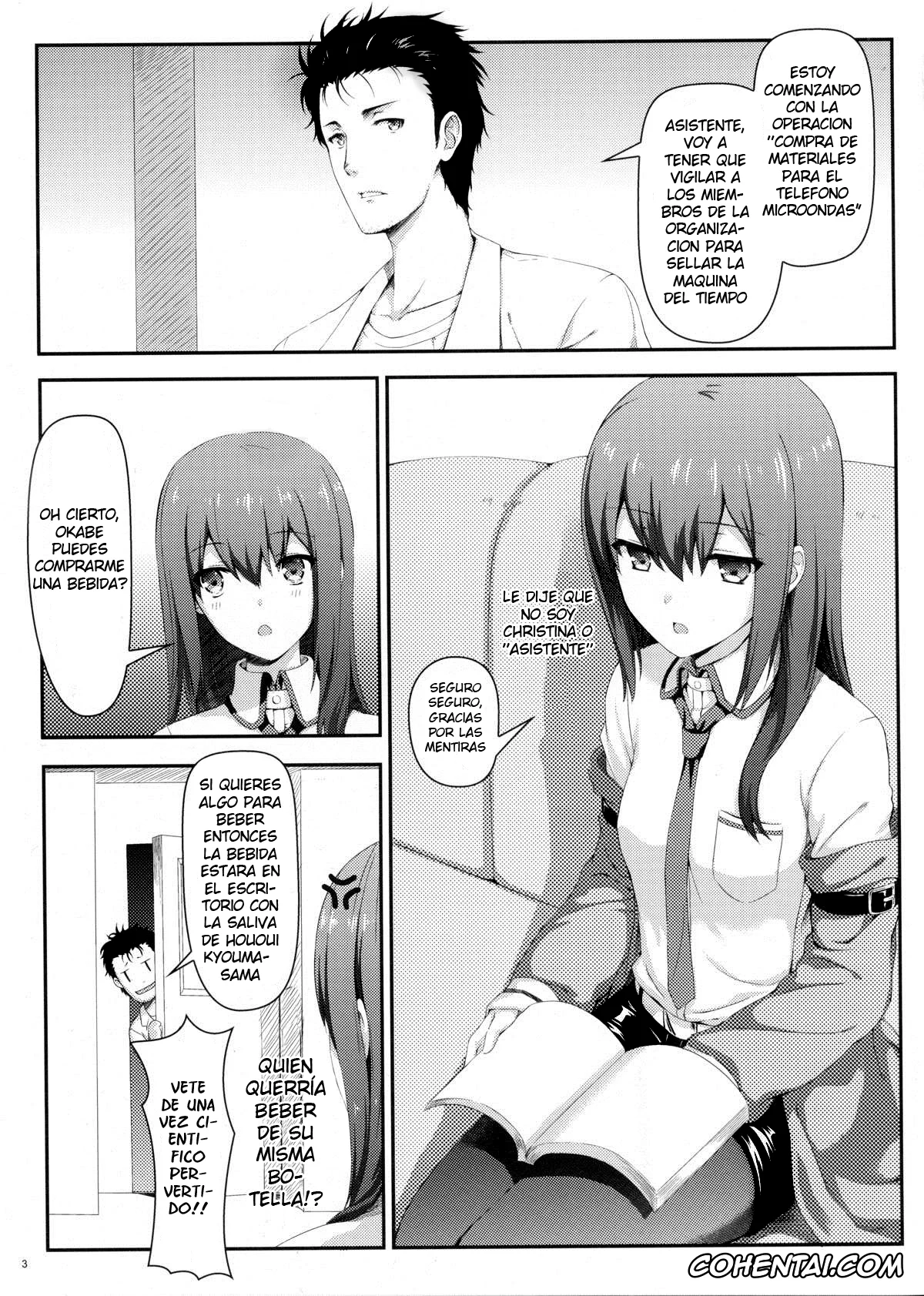 Steins;Gate hentai, Kurisu Makise hentai, Rintarou Okabe | Okarin hentai, Tengoku e no Bullet Train (Steins;Gate), pagina 3