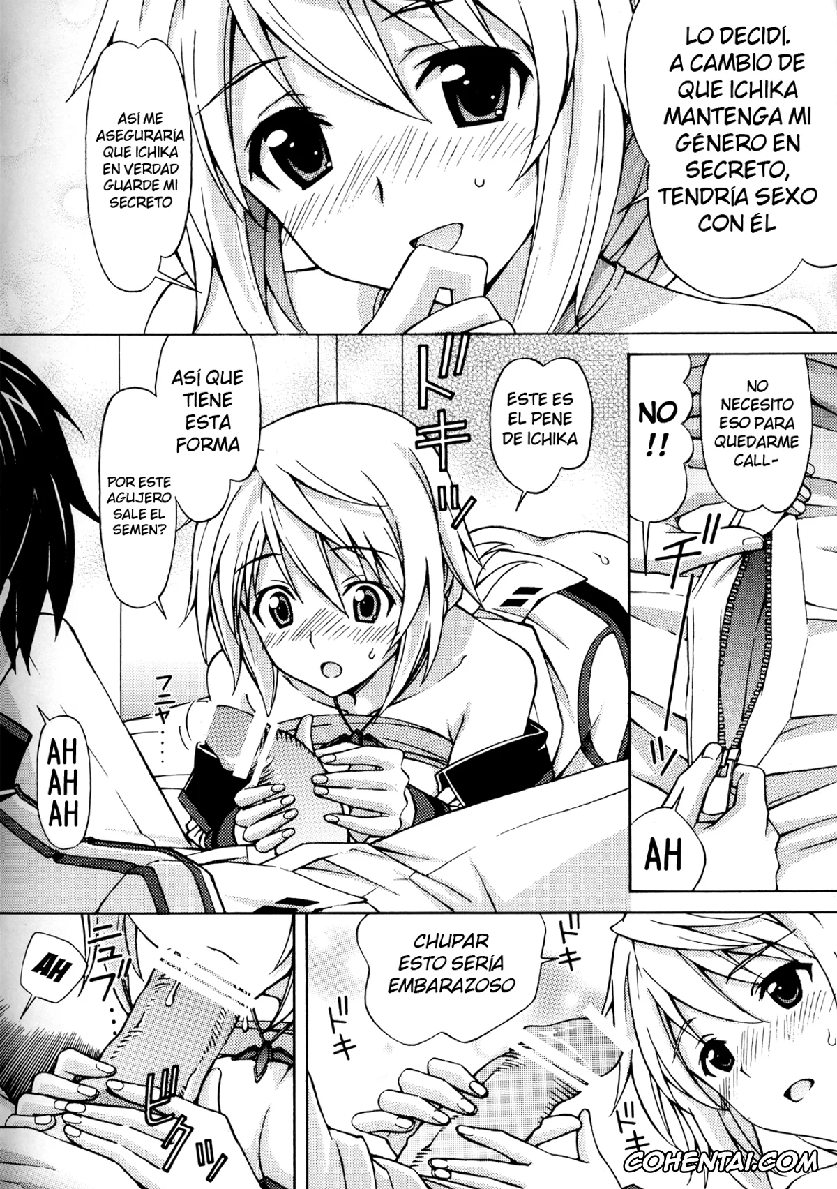 Infinite Stratos hentai, Charlotte Dunois hentai, Ichika Orimura hentai, Charlotte no Okurimono (Infinite Stratos), pagina 3