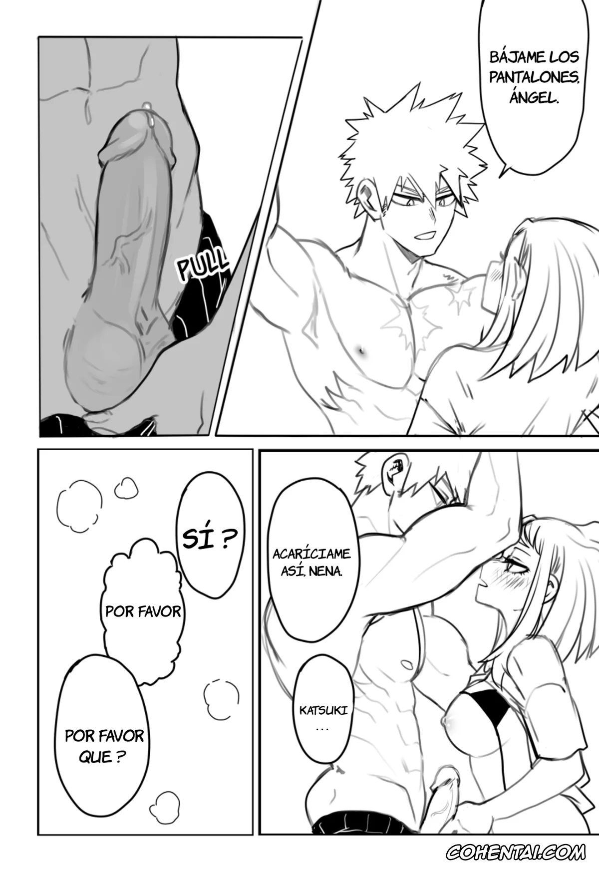 My Hero Academia | Boku No Hero Academia hentai, Katsuki Bakugou hentai, Ochako Uraraka hentai, A mi novia le gusta usar mi ropa y eso me excita (Boku no Hero Academia), pagina 6