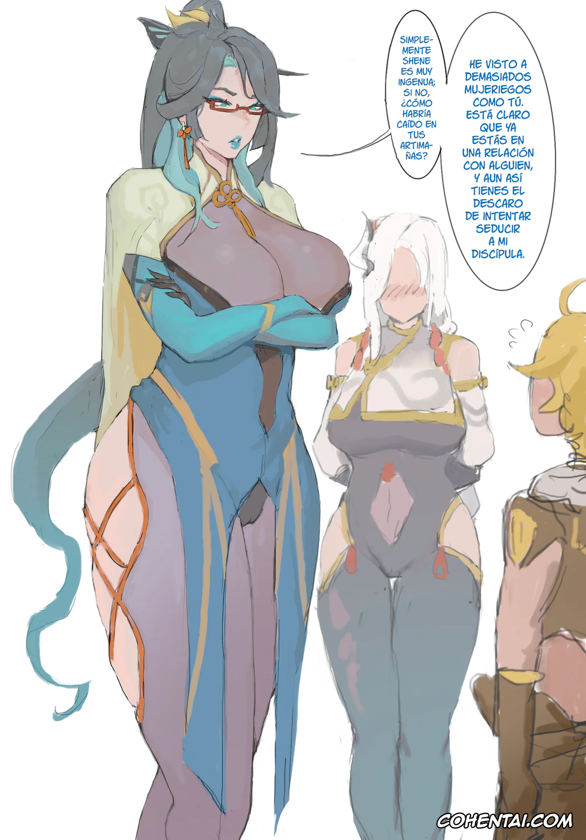 Genshin Impact xxx, Aether xxx, Xianyun | Cloud Retainer xxx, Una anciana que finge ser joven, pagina 1