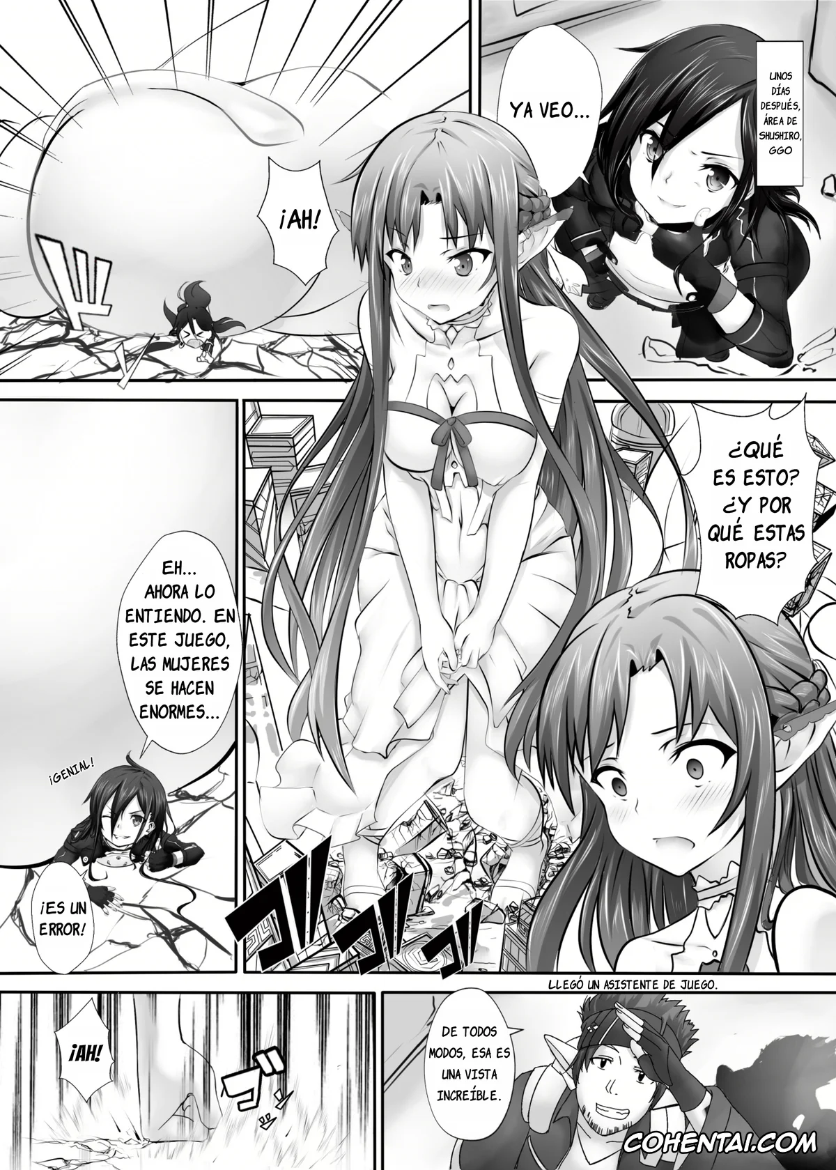 Sword Art Online hentai, Asuna Yuuki hentai, Kazuto Kirigaya | Kirito hentai, Shino Asada | Sinon hentai, BUG ART ONLINE (Sword Art Online), pagina 6