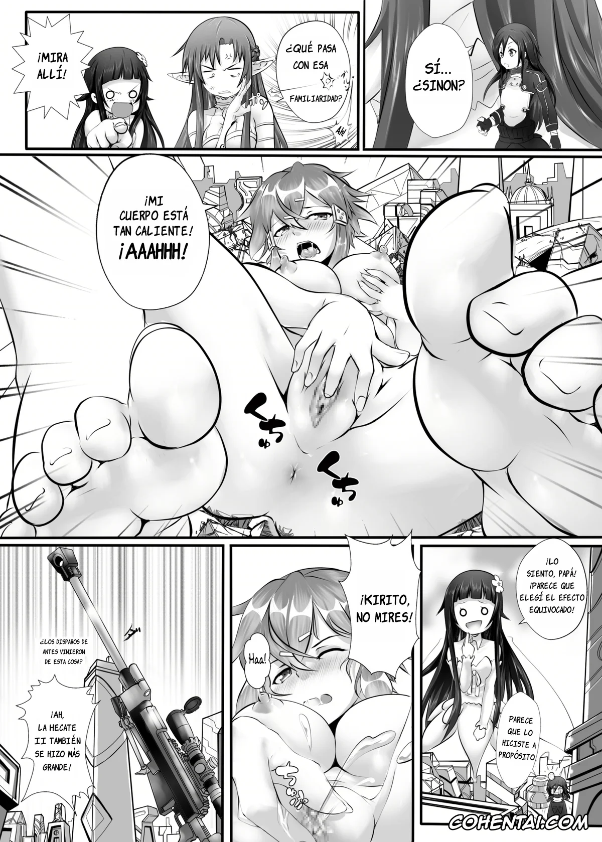 Sword Art Online hentai, Asuna Yuuki hentai, Kazuto Kirigaya | Kirito hentai, Shino Asada | Sinon hentai, BUG ART ONLINE (Sword Art Online), pagina 12