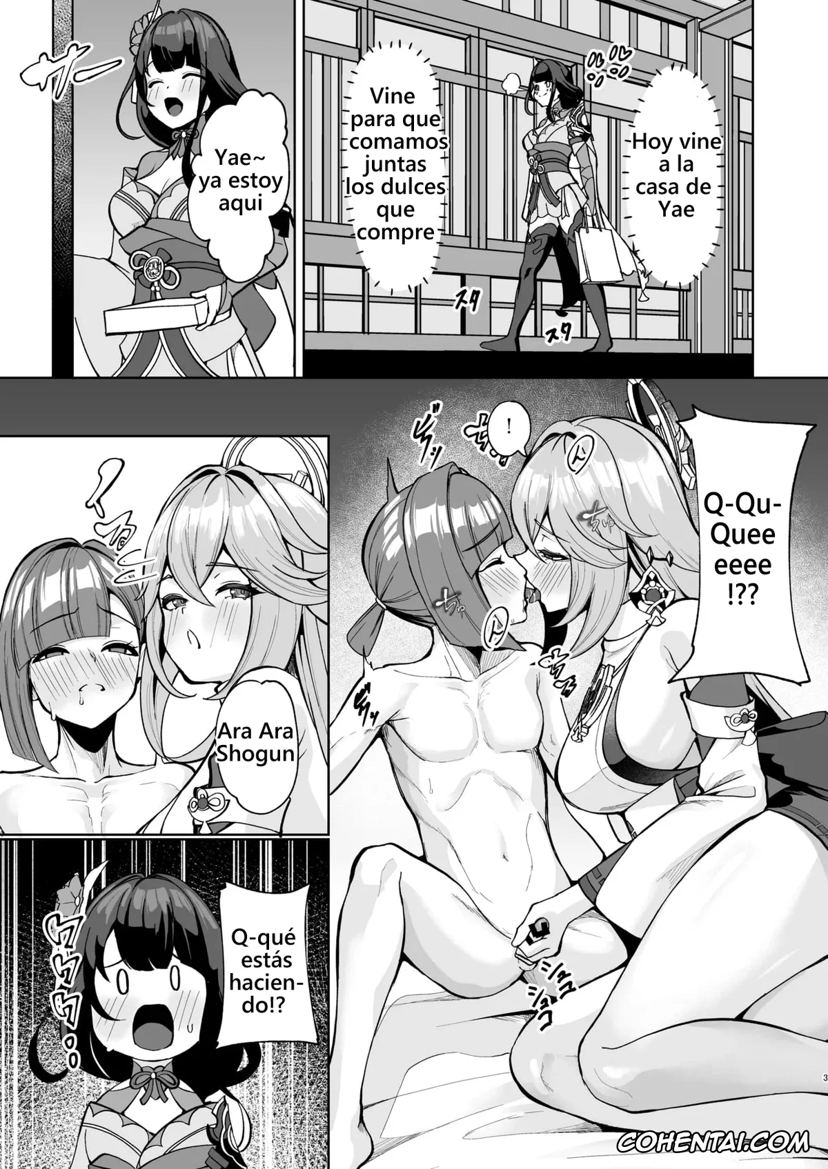 Genshin Impact porno, Raiden Shogun porno, Yae Miko porno, Inazuma no Seikyouiku (Genshin Impact), pagina 2