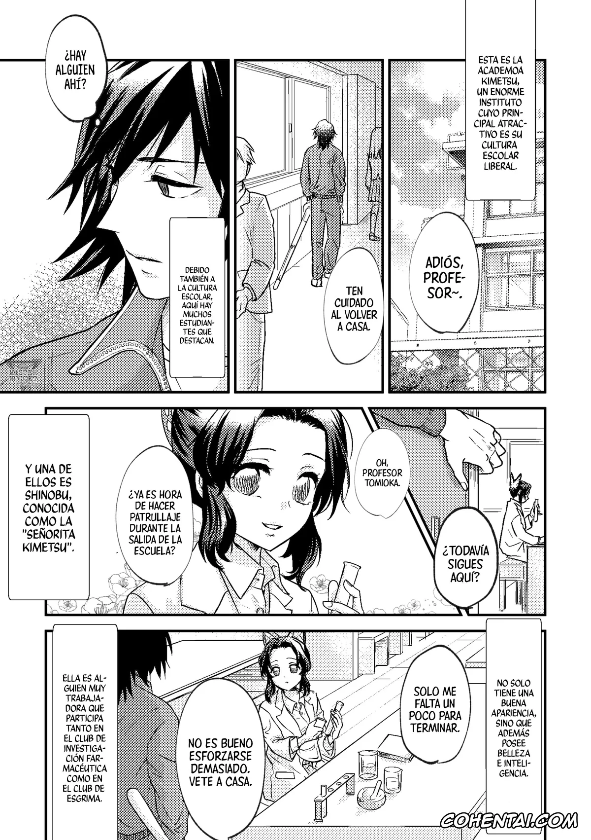 Kimetsu No Yaiba | Demon Slayer xxx, Giyuu Tomioka xxx, Shinobu Kochou xxx, Sensei Souteigai no Jitai desu! | ¡Profesor, esta es una situación inesperada! (Kimetsu no Yaiba), pagina 4