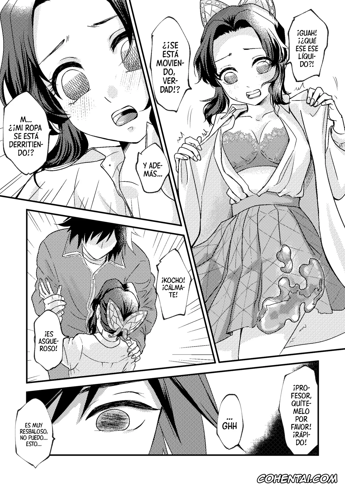 Kimetsu No Yaiba | Demon Slayer porno, Giyuu Tomioka porno, Shinobu Kochou porno, Sensei Souteigai no Jitai desu! | ¡Profesor, esta es una situación inesperada! (Kimetsu no Yaiba), pagina 8