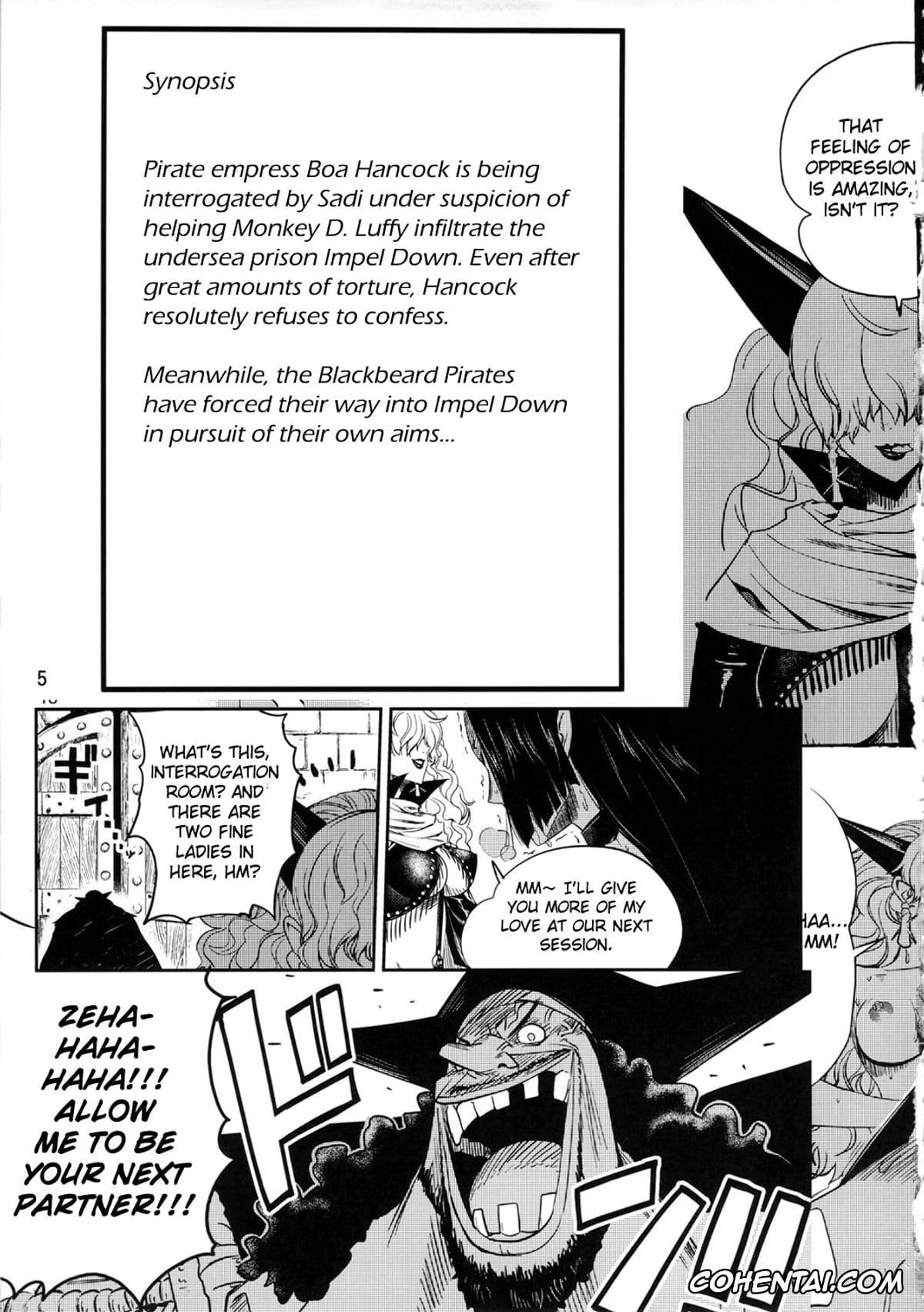 One Piece xxx, Boa Hancock xxx, Marshall D. Teach | Blackbeard xxx, Sadi-chan xxx, Zoku Onnagoroshi Hebi no Jigoku (One Piece), pagina 4