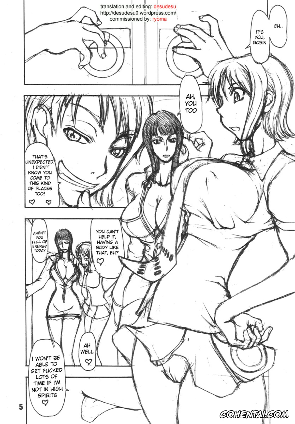 One Piece porno, Nami porno, Nico Robin porno, Momojitatei ni Youkoso!! – Welcome to the MOMOJITATEI!! (One Piece), pagina 5