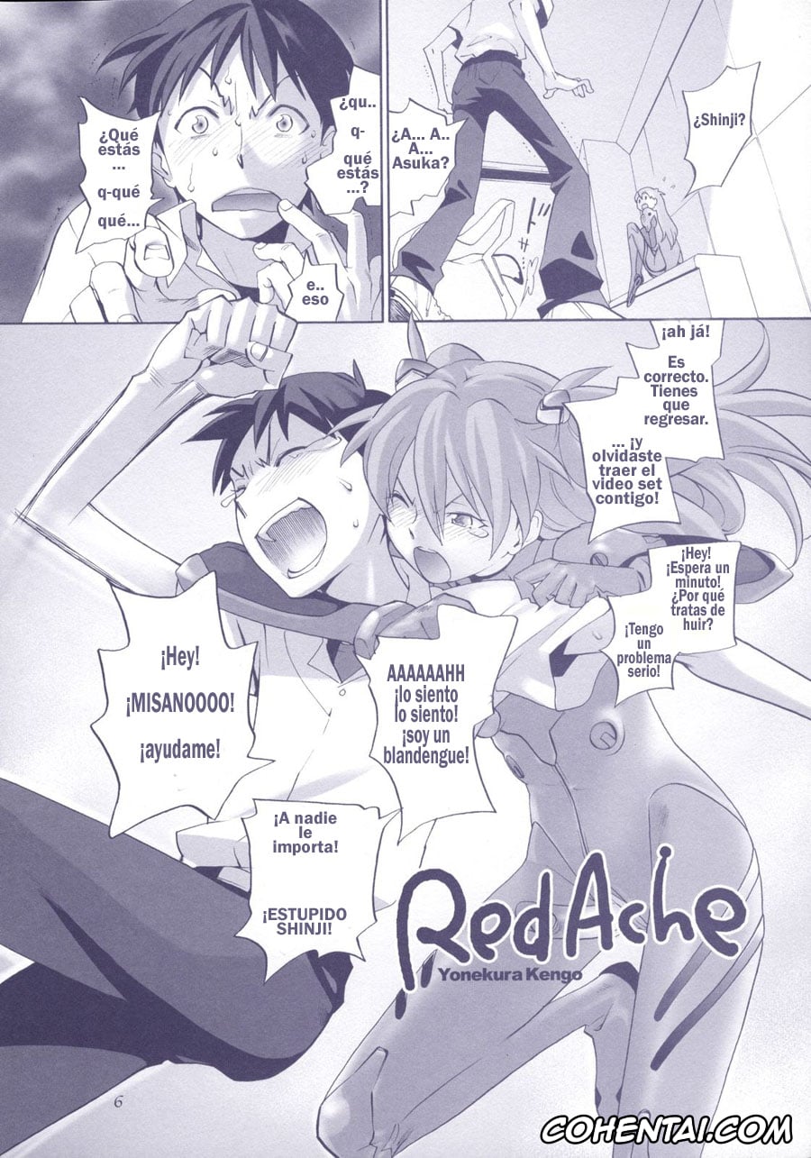 Neon Genesis Evangelion hentai, Asuka Langley Soryu hentai, Rei Ayanami hentai, Shinji Ikari hentai, Red Ache (Neon Genesis Evangelion), pagina 3