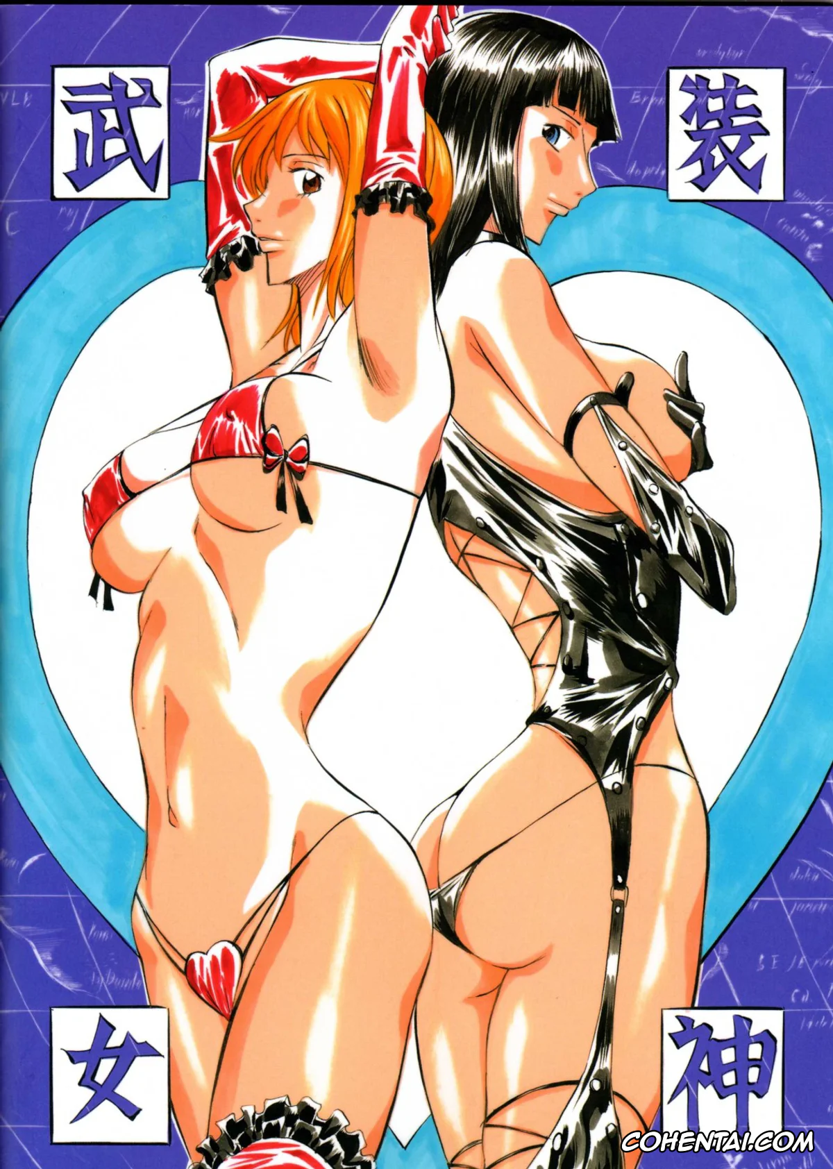 One Piece porno, Nami porno, Nico Robin porno, Piece of Girl’s kan2 Nami-Robi Hen (One Piece), pagina 38