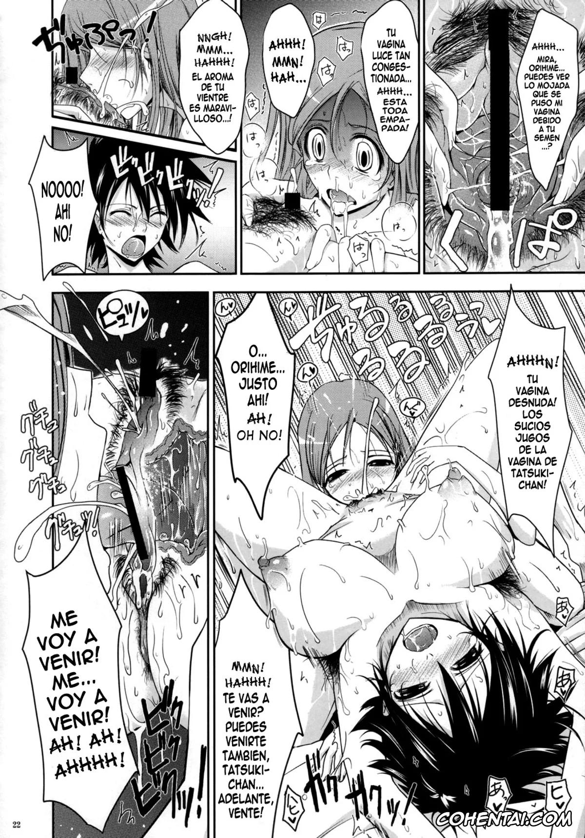 Bleach hentai, Orihime Inoue hentai, Tatsuki Arisawa hentai, Yoruichi Shihoin hentai, Aki-Akane Zenpen (Bleach), pagina 21