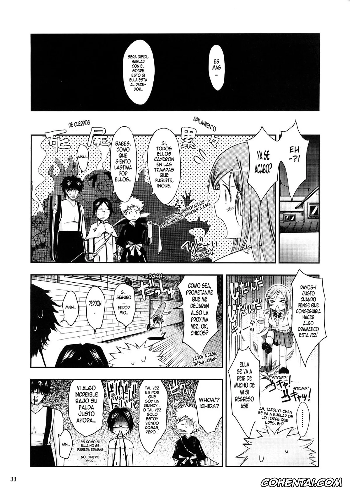 Bleach porno, Orihime Inoue porno, Soi Fon porno, Tatsuki Arisawa porno, Yoruichi Shihoin porno, Aki-Akane Chuuhen (Bleach), pagina 32