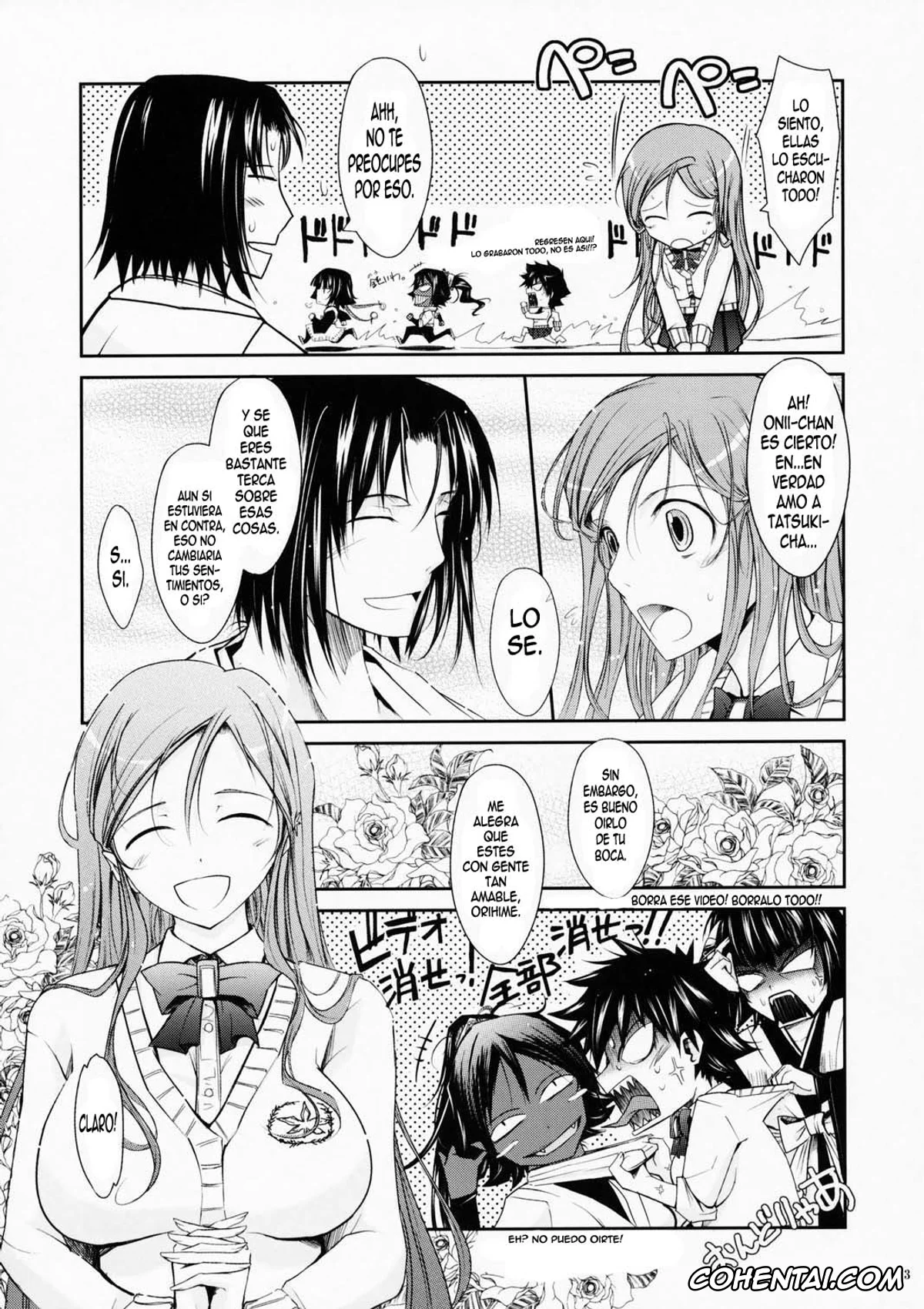 Bleach hentai, Orihime Inoue hentai, Soi Fon hentai, Tatsuki Arisawa hentai, Yoruichi Shihoin hentai, Aki-Akane -Kouhen 1- (Bleach), pagina 12