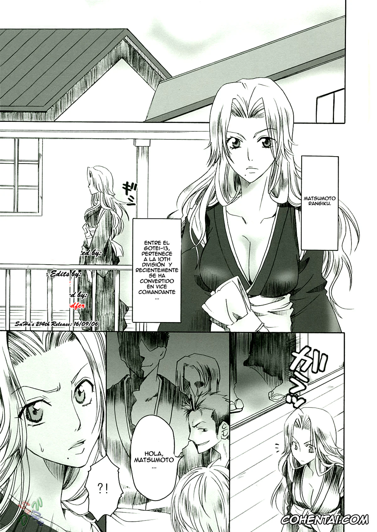 Bleach porno, Rangiku Matsumoto porno, Toushirou Hitsugaya porno, Kokucho Ranbu (Bleach), pagina 2