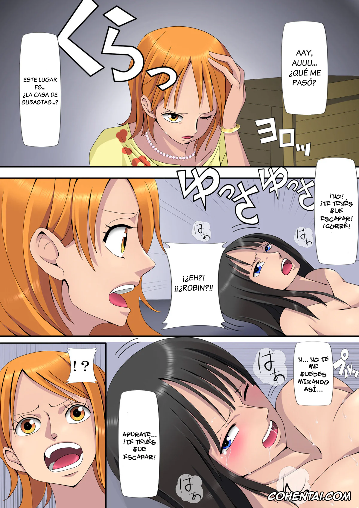 One Piece porno, Nami porno, Nico Robin porno, Ryoujoku Koukai Nisshi (One Piece), pagina 2