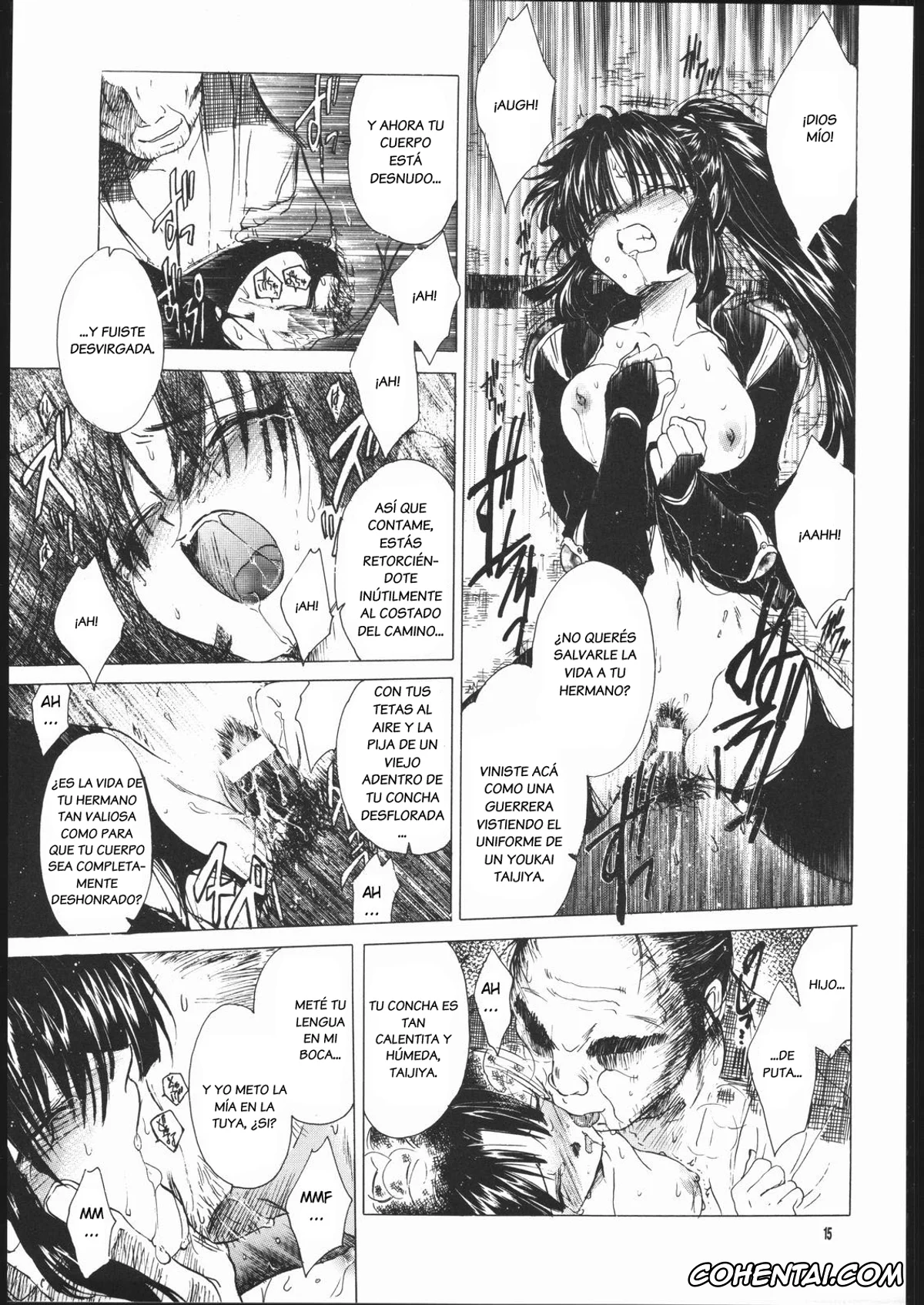 Inuyasha porno, Sango porno, Muku no Chi o Nagasu Ude (Inuyasha), pagina 14