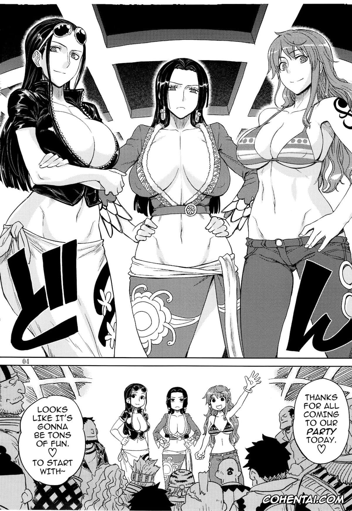 One Piece hentai, Boa Hancock hentai, Nami hentai, Nico Robin hentai, MEROMERO GIRLS NEW WORLD (One Piece), pagina 3