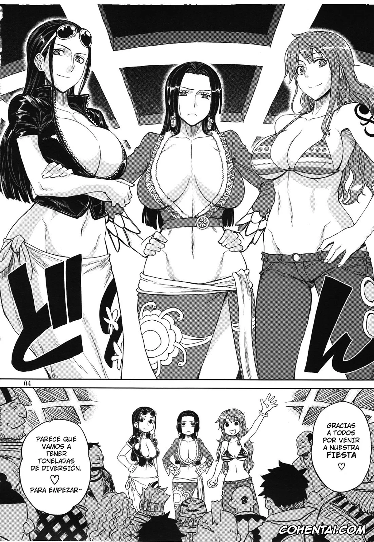 One Piece hentai, Boa Hancock hentai, Nami hentai, Nico Robin hentai, Mero Mero Girls New World (One Piece), pagina 3