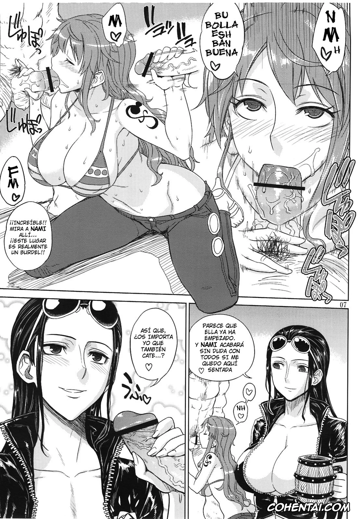 One Piece hentai, Boa Hancock hentai, Nami hentai, Nico Robin hentai, Mero Mero Girls New World (One Piece), pagina 6