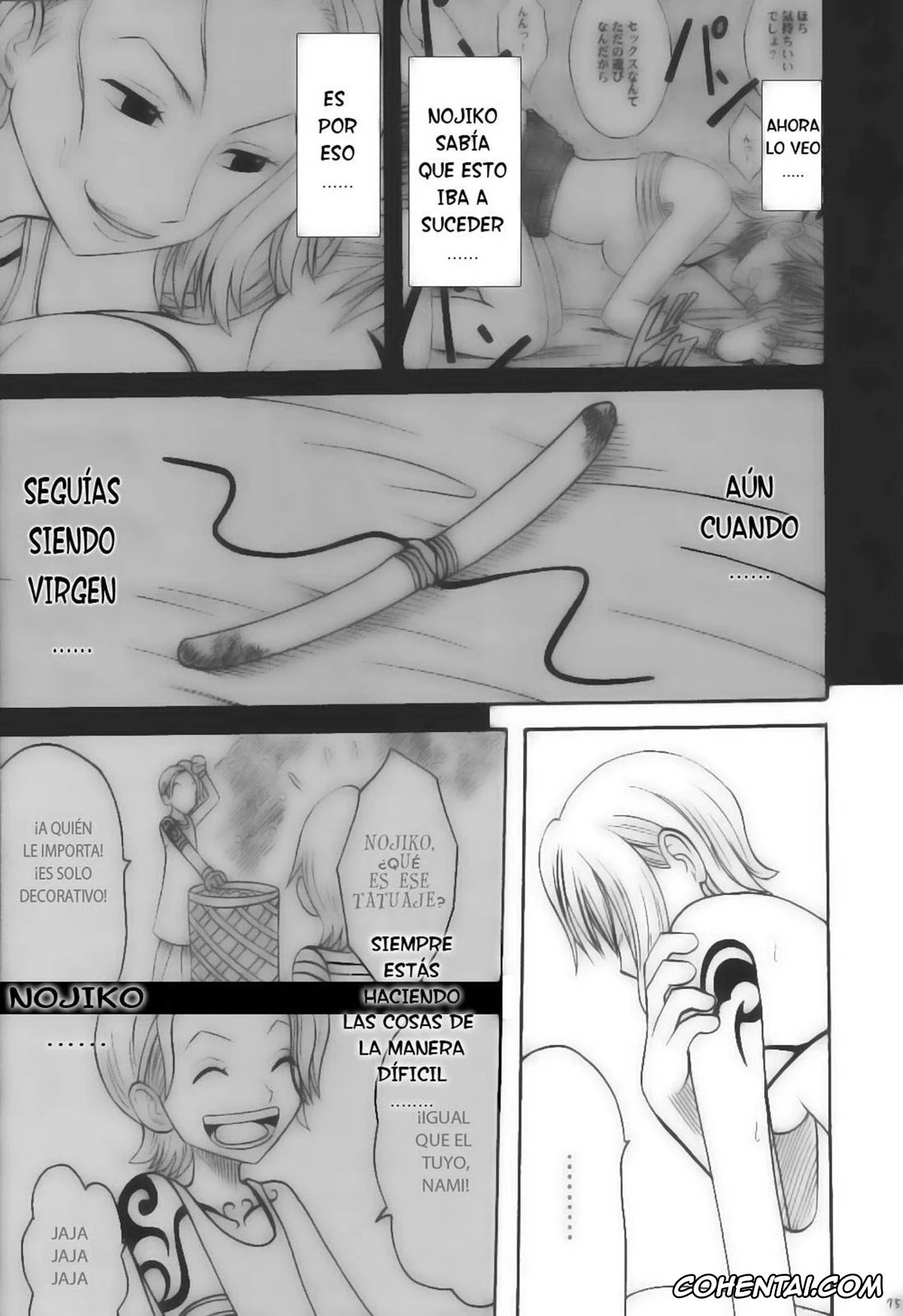 One Piece xxx, Arlong xxx, Monkey D. Luffy xxx, Nami xxx, Nojiko xxx, VOYAGE (One Piece), pagina 73