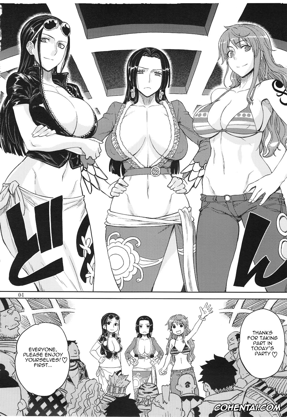 One Piece hentai, Boa Hancock hentai, Nami hentai, Nico Robin hentai, MEROMERO GIRLS NEW WORLD (One Piece), pagina 3