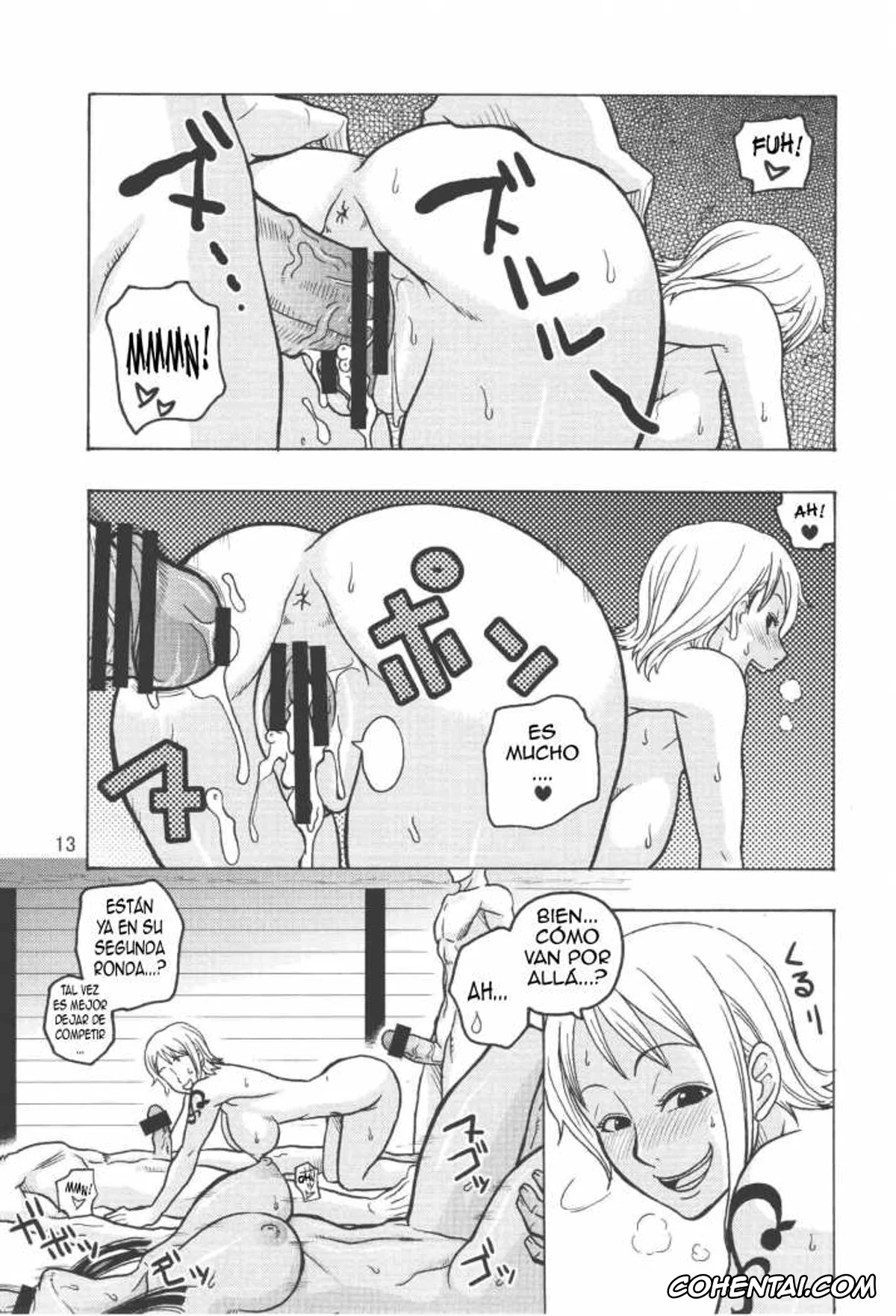 One Piece hentai, Nami hentai, Nico Robin hentai, Nami no Koukai Nisshi EX NamiRobi 2 (One Piece), pagina 12