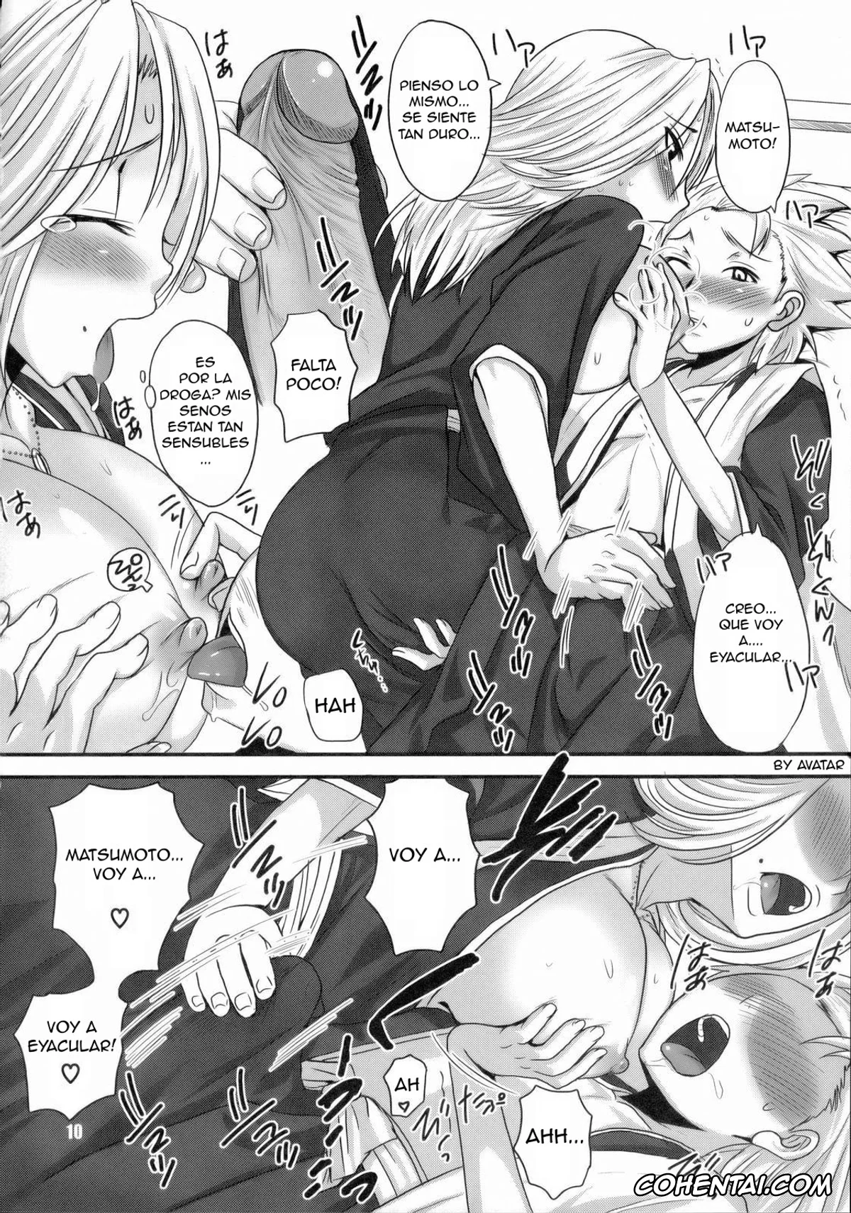 Bleach hentai, Rangiku Matsumoto hentai, Toushirou Hitsugaya hentai, Gekokujou Dynamite (Bleach), pagina 9