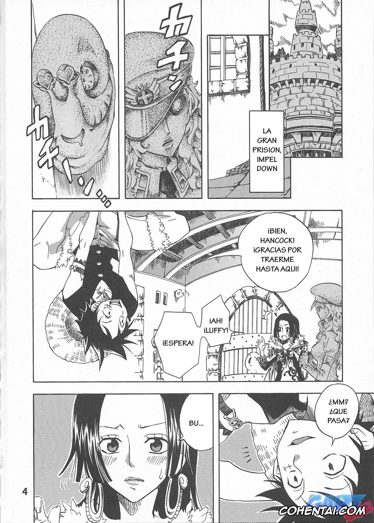 One Piece xxx, Boa Hancock xxx, Monkey D. Luffy xxx, Hebihime-sama Goranshin desu! 2 (One Piece), pagina 4