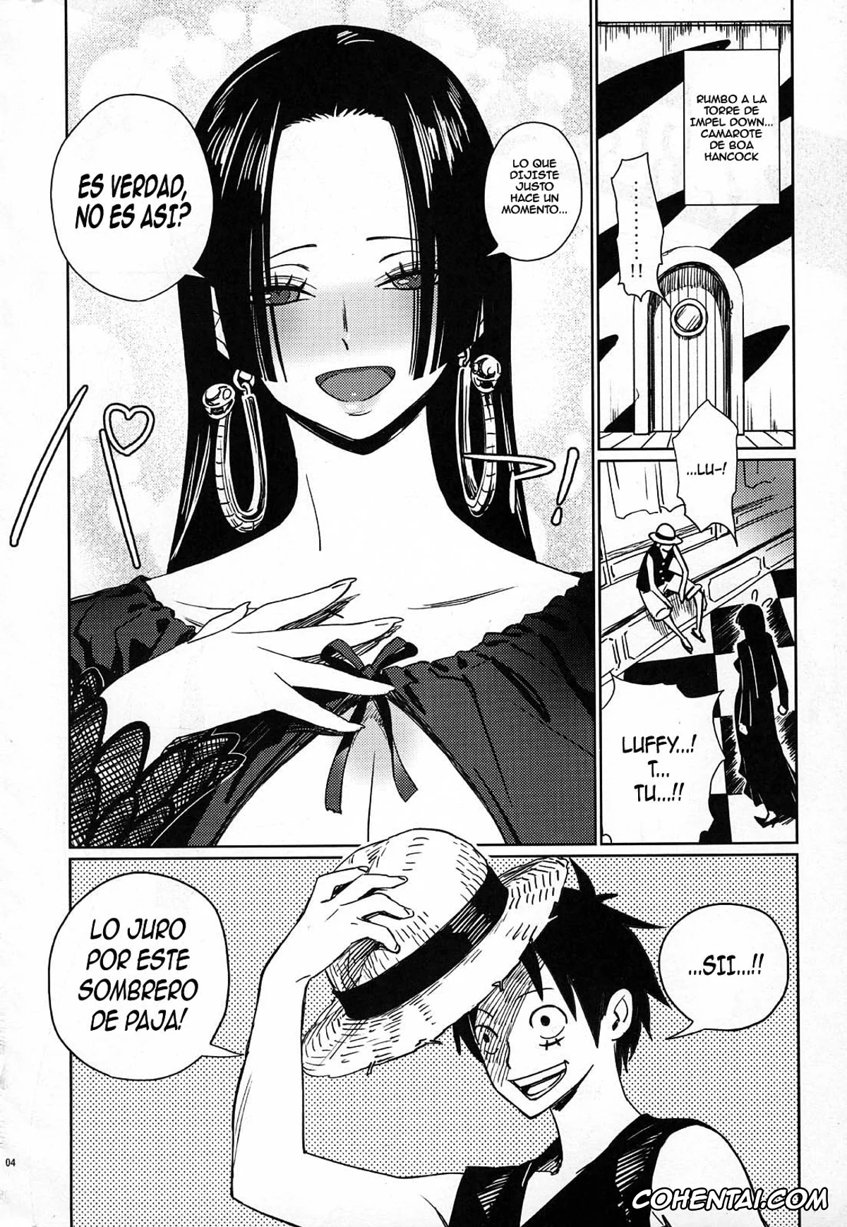 One Piece hentai, Boa Hancock hentai, Monkey D. Luffy hentai, Abura Shoukami Tsukane No.04 Hatsukoi Jotei (One Piece), pagina 3