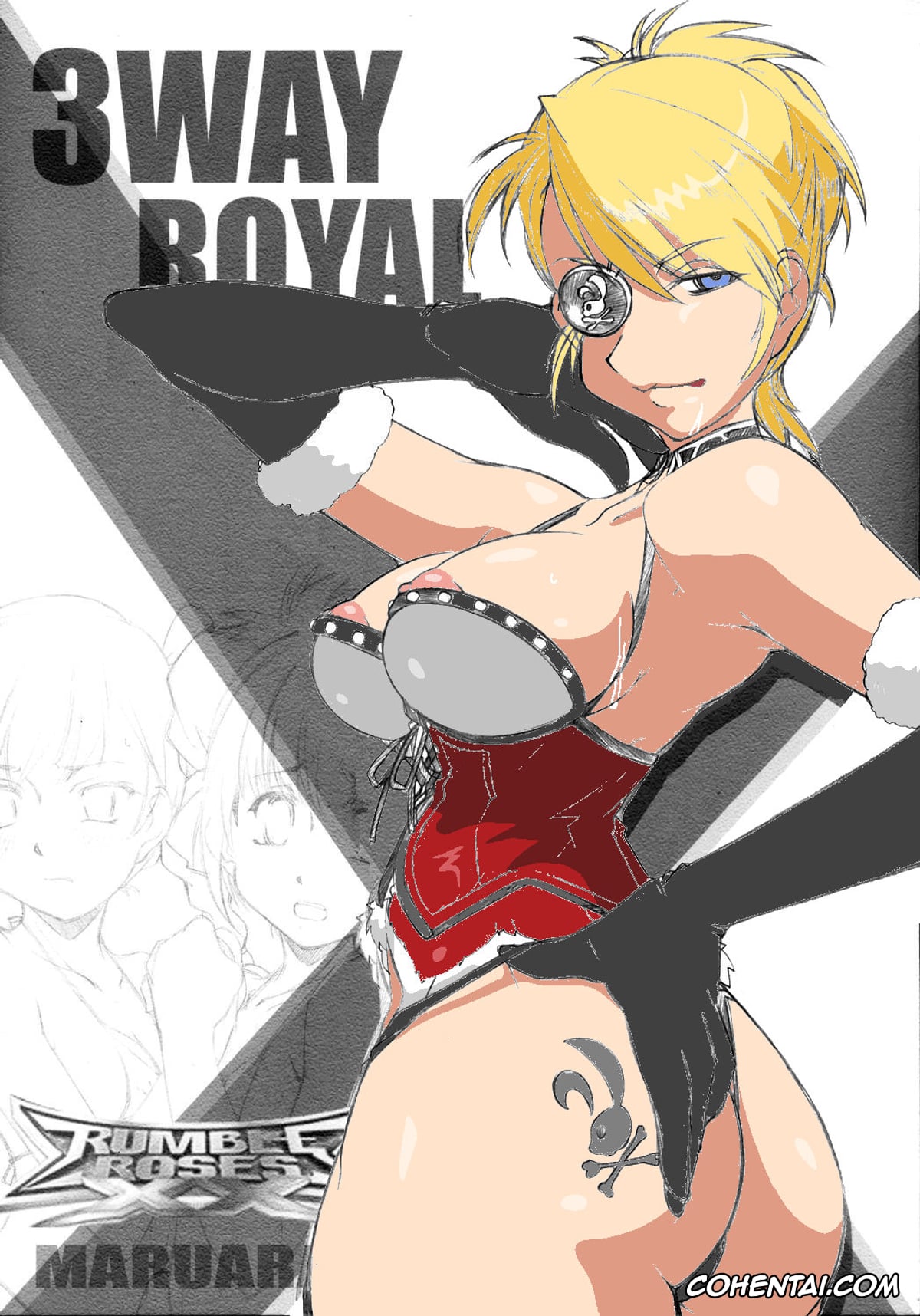 Rumble Roses xxx, Aigle xxx, Makoto Aihara xxx, Mistress Spencer xxx, 3WAY ROYAL (RUMBLE ROSES), pagina 1