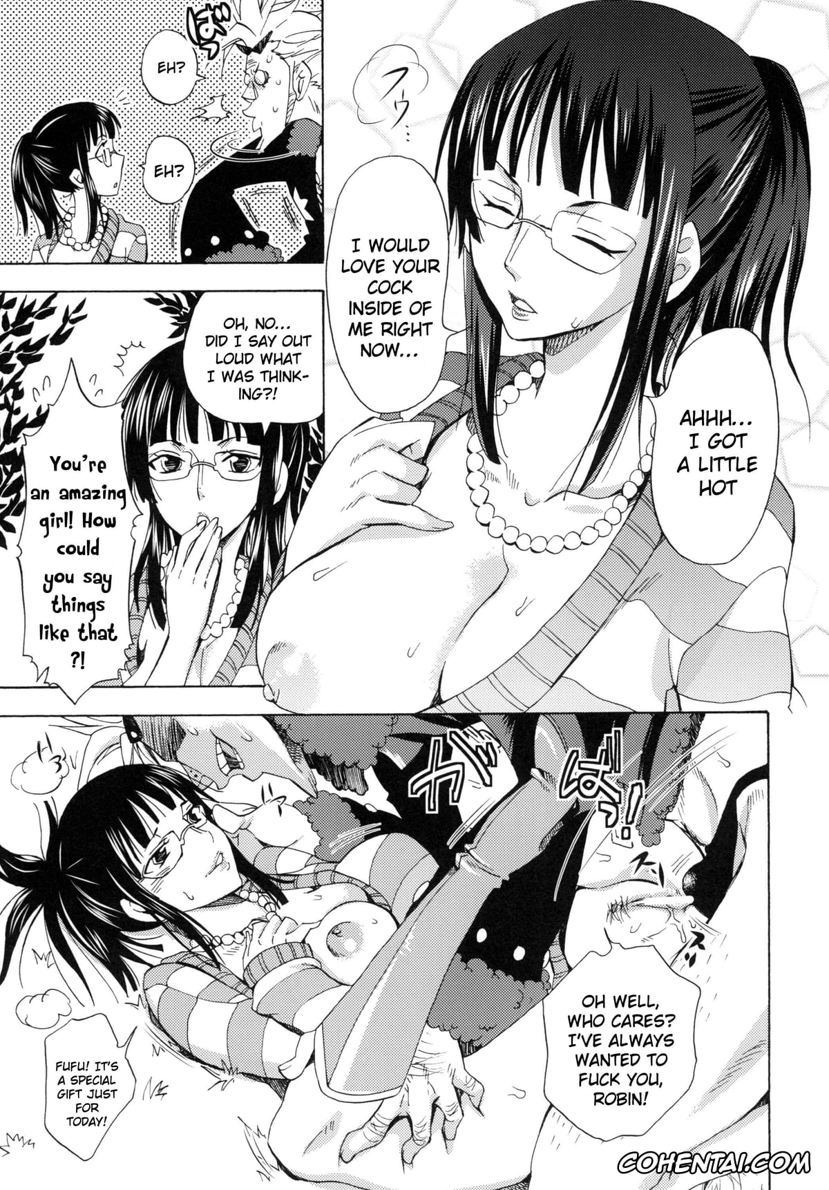 One Piece porno, Franky porno, Nico Robin porno, EROTIC WORLD ~Bangaihen~ (Ranshin Pirates ~Soushuuhen~) (One Piece), pagina 8