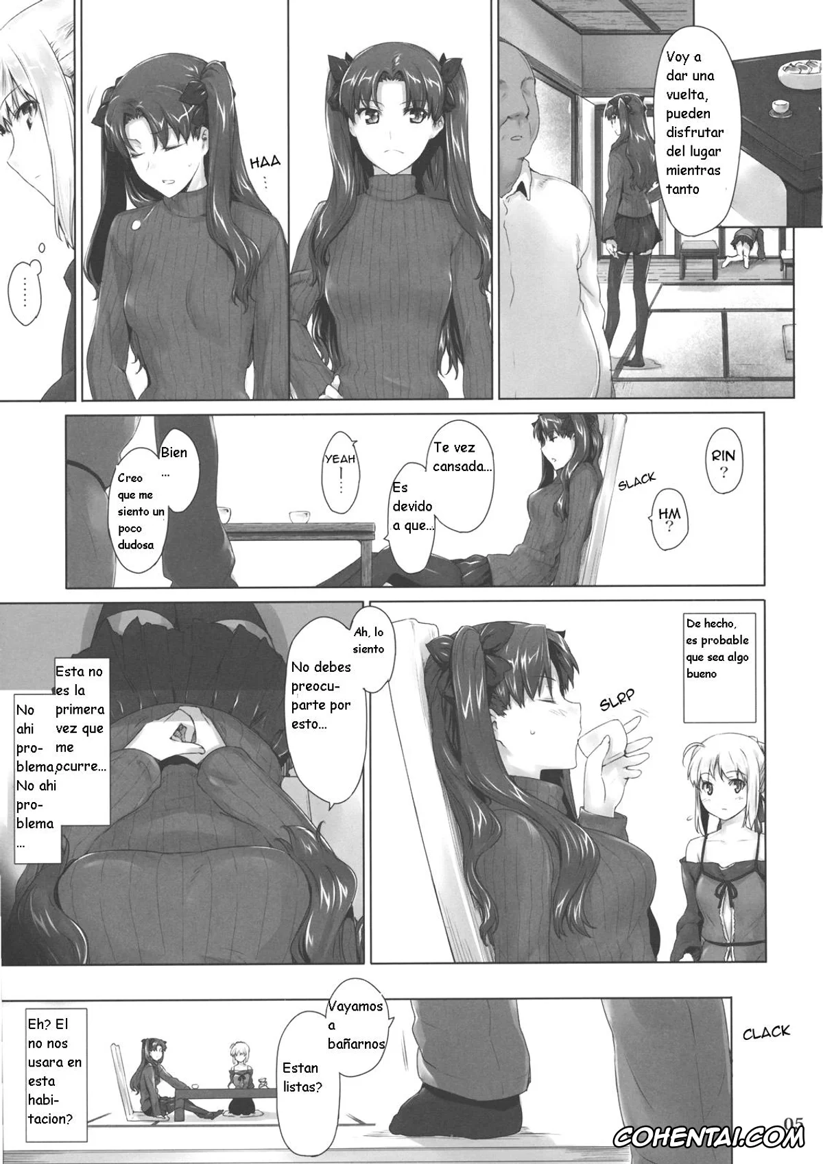 Fate/stay night porno, Rin Tosaka porno, Saber | Arturia Pendragon porno, Tosaka-ke no Kakei Jijou 8 (Fate/stay night), pagina 5