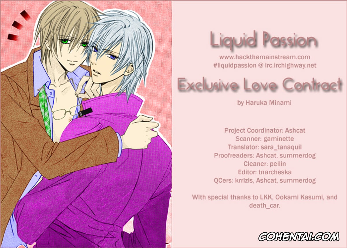 Original xxx, Exclusive Love Contract, pagina 1