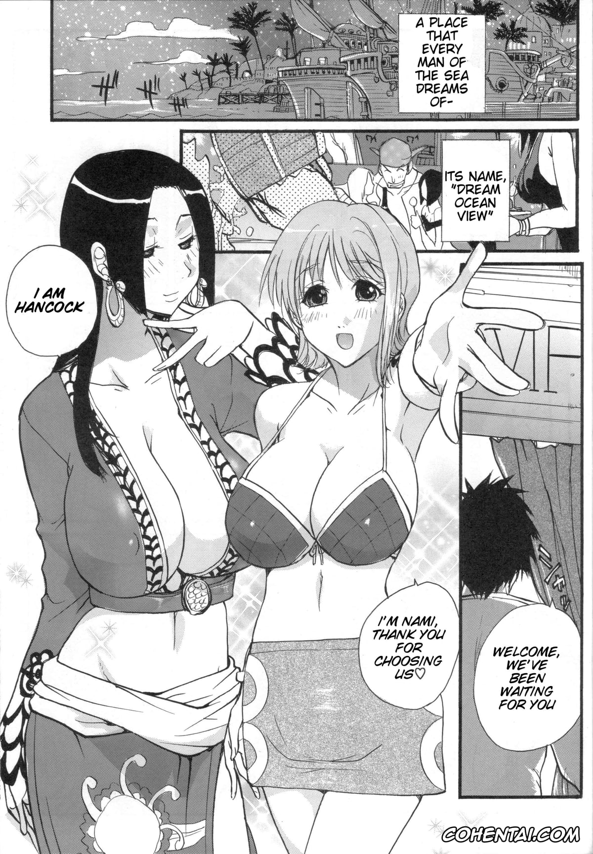 One Piece porno, Boa Hancock porno, Nami porno, Nami to Hancock (One Piece), pagina 2