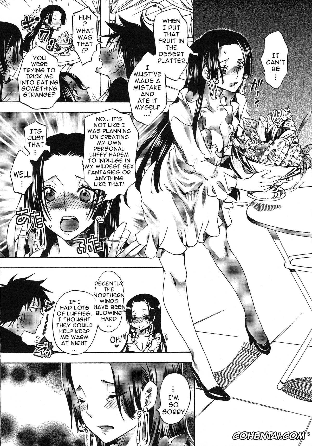 One Piece xxx, Boa Hancock xxx, Monkey D. Luffy xxx, Meromero Ha~rem★ (One Piece), pagina 4
