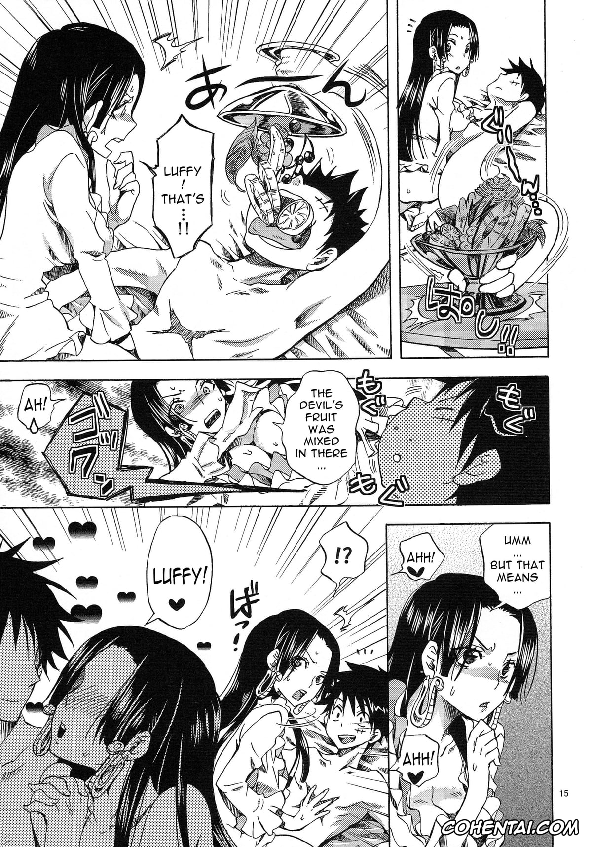 One Piece porno, Boa Hancock porno, Monkey D. Luffy porno, Meromero Ha~rem★ (One Piece), pagina 14