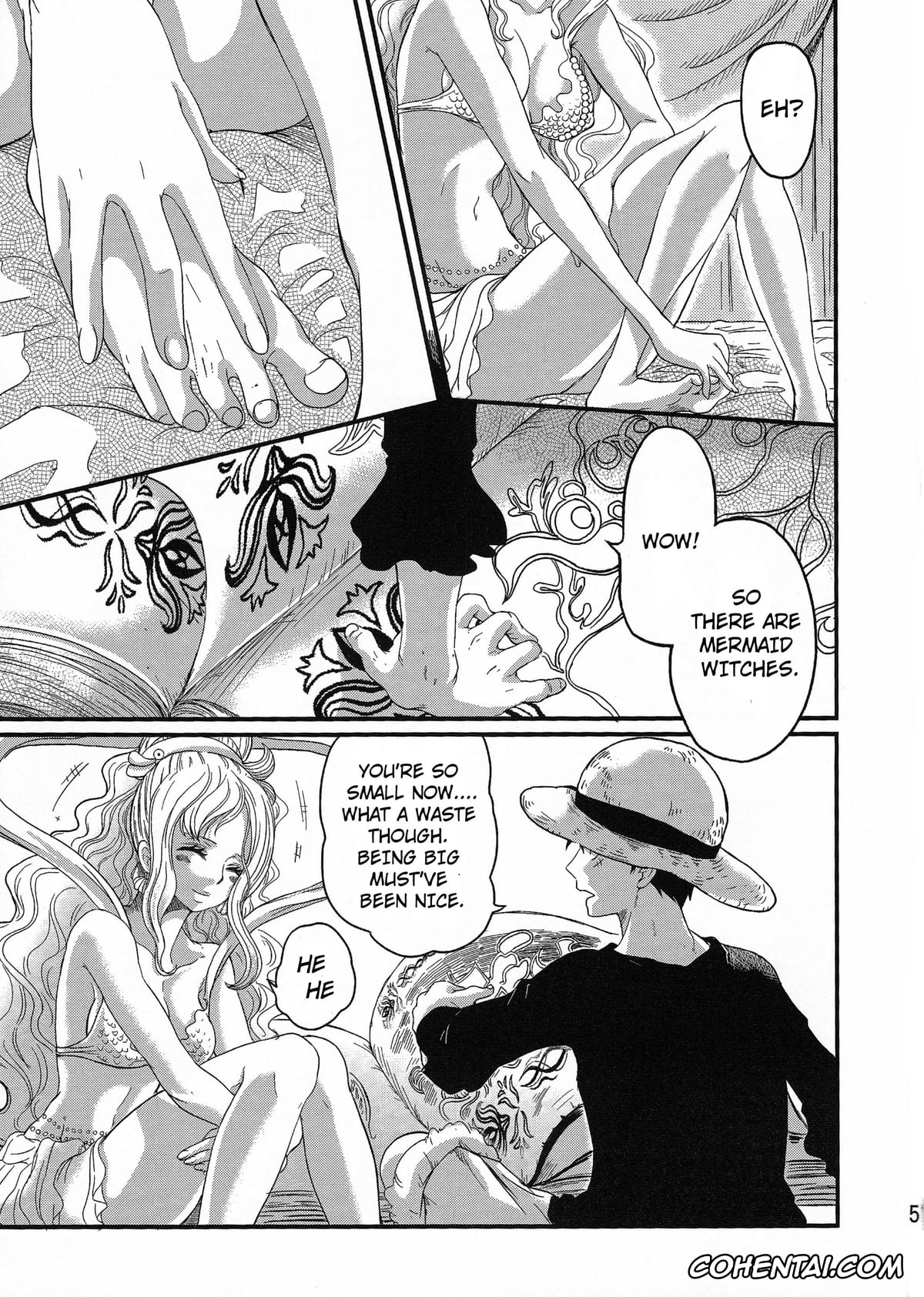 One Piece xxx, Monkey D. Luffy xxx, Shirahoshi xxx, Ningyohime (One Piece), pagina 4