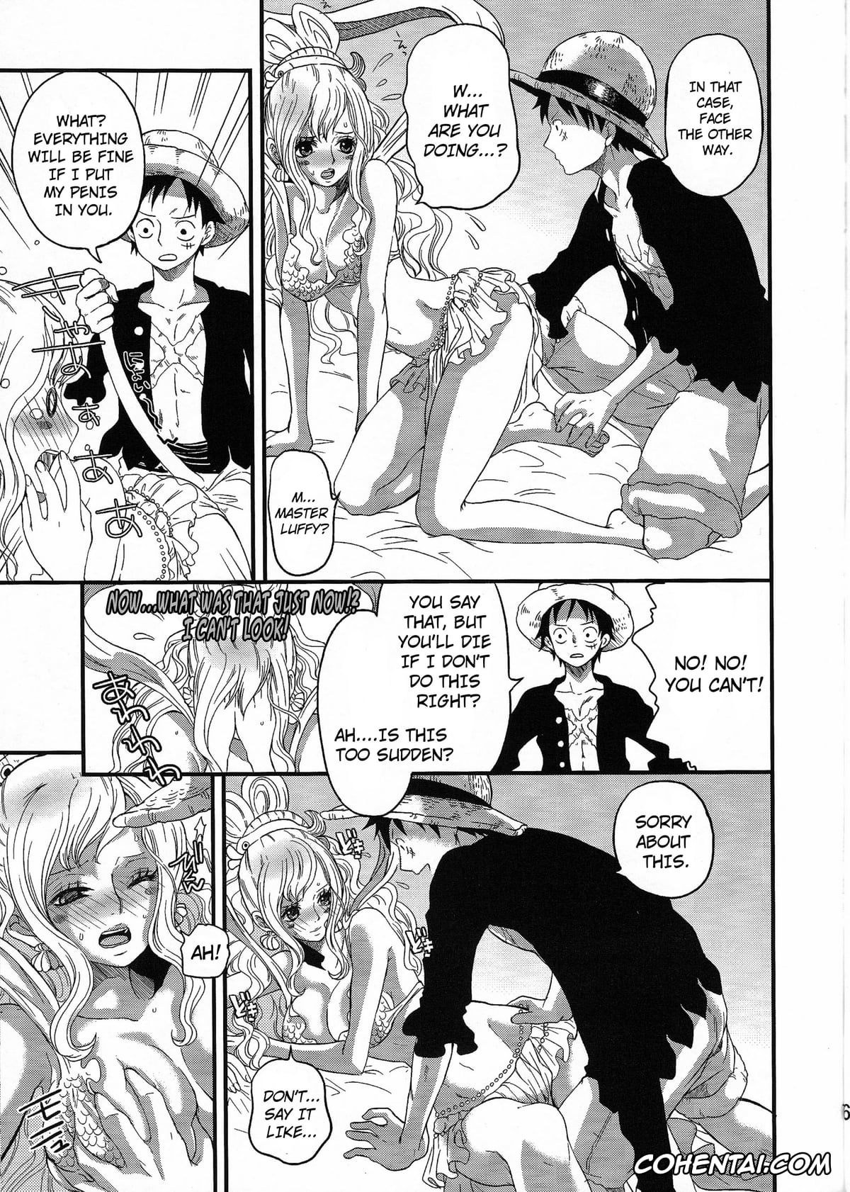 One Piece hentai, Monkey D. Luffy hentai, Shirahoshi hentai, Ningyohime (One Piece), pagina 6