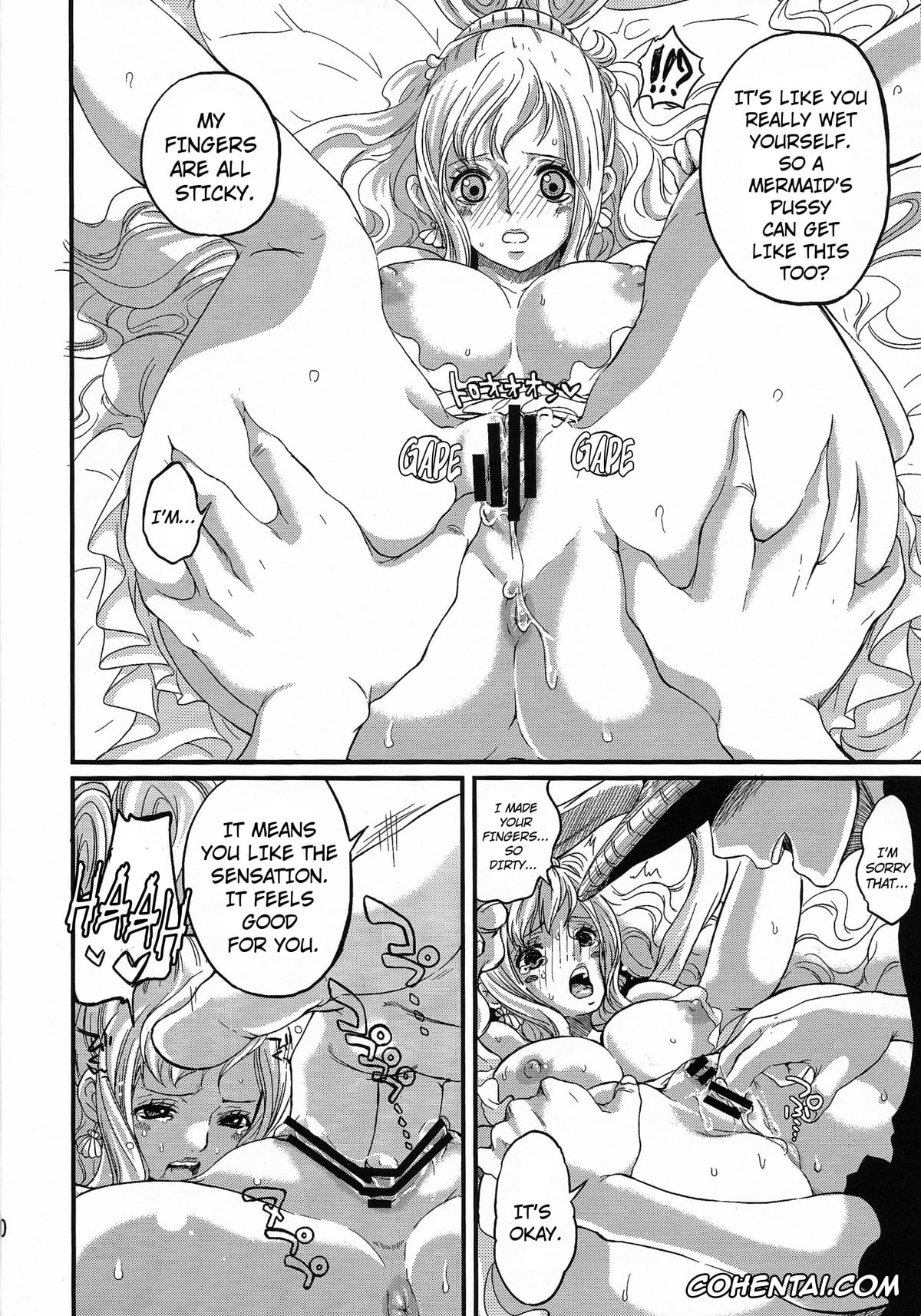 One Piece hentai, Monkey D. Luffy hentai, Shirahoshi hentai, Ningyohime (One Piece), pagina 9