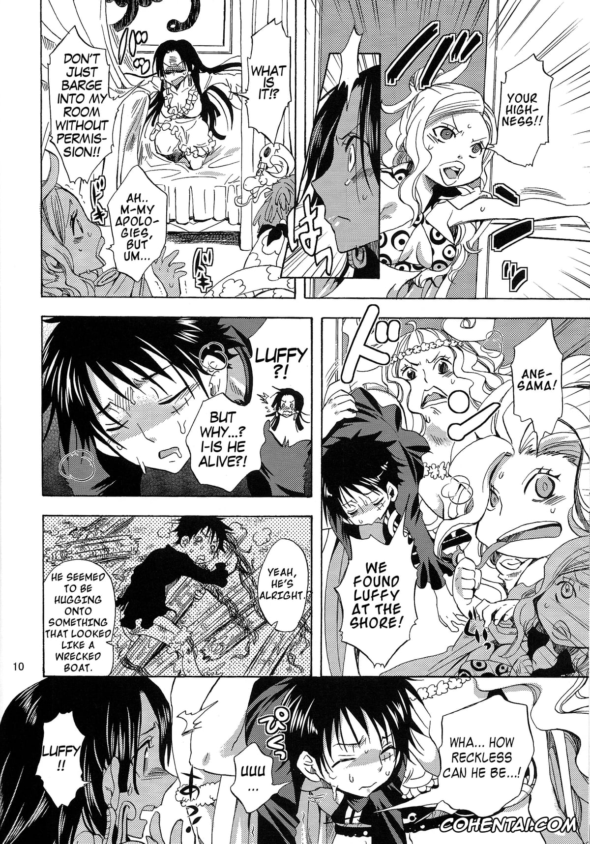One Piece hentai, Boa Hancock hentai, Monkey D. Luffy hentai, Nyougashima yori Warawa o Todoke ni Mairimasu! (One Piece), pagina 9