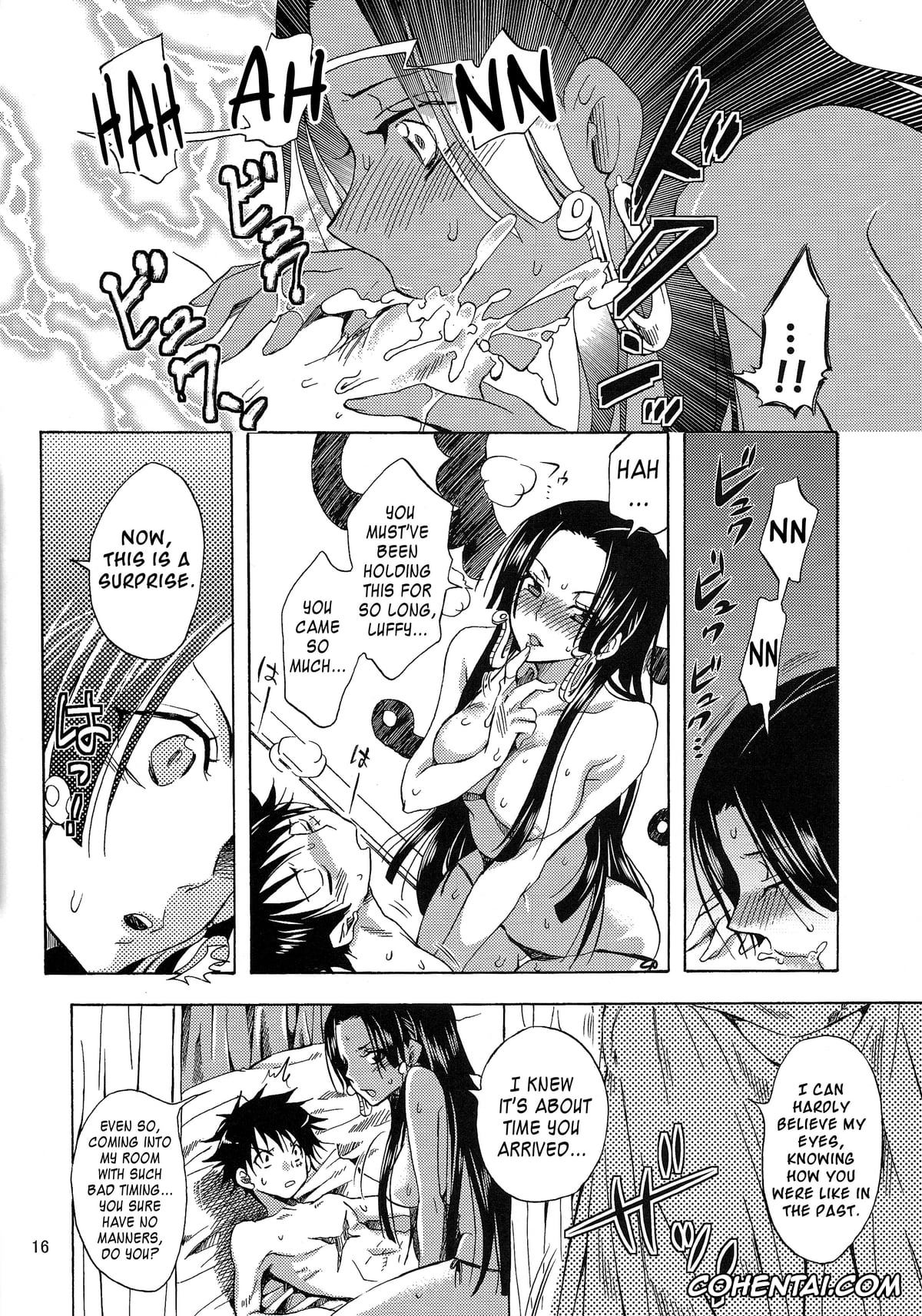 One Piece hentai, Boa Hancock hentai, Monkey D. Luffy hentai, Nyougashima yori Warawa o Todoke ni Mairimasu! (One Piece), pagina 15
