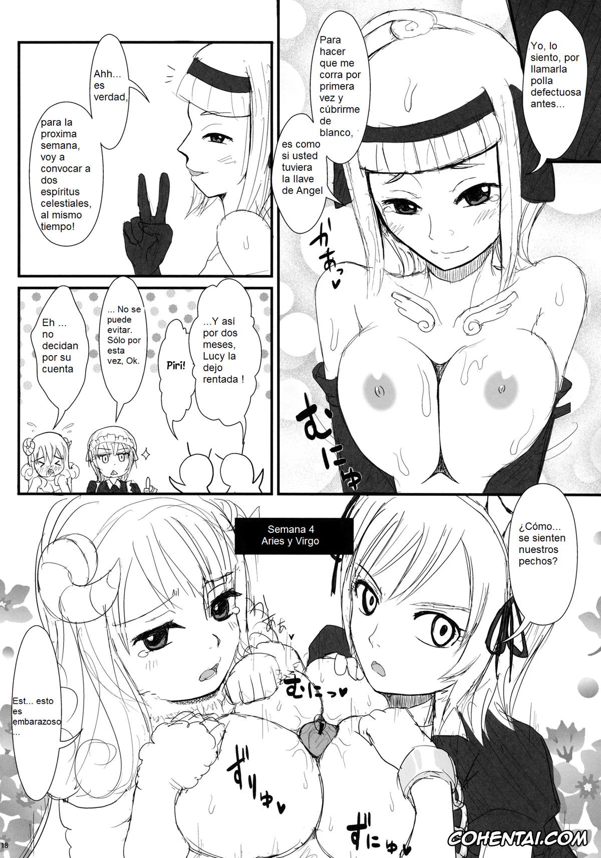 Fairy Tail porno, Angel porno, Aries porno, Erza Scarlet porno, Lucy Heartfilia porno, Virgo porno, Tsuyu-Daku FT-Nyan x Nyan! (Fairy Tail), pagina 17