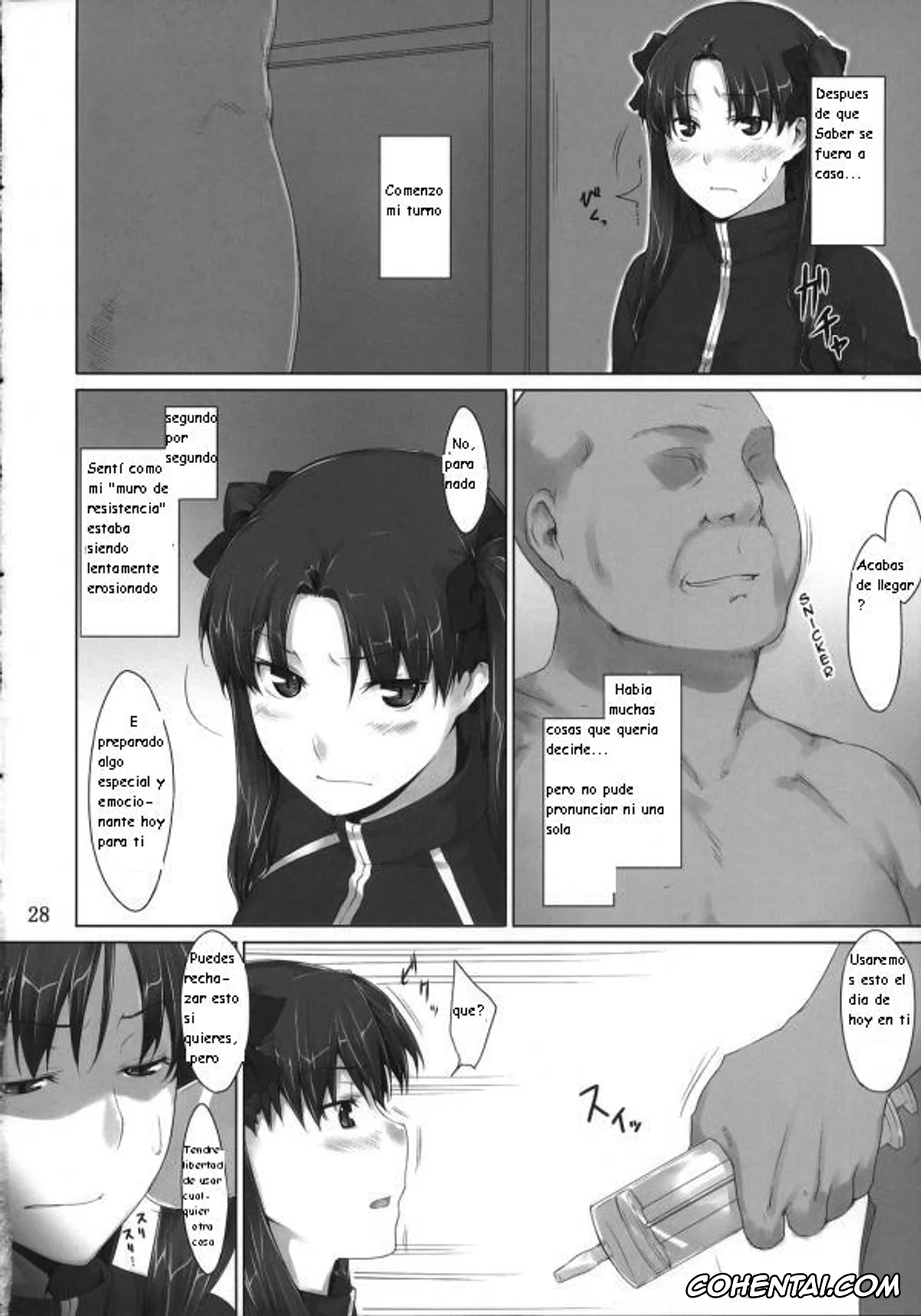 Fate/stay night xxx, Rin Tosaka xxx, Saber | Arturia Pendragon xxx, Tohsaka-ke no Kakei Jijou 4 (Fate/stay night), pagina 28