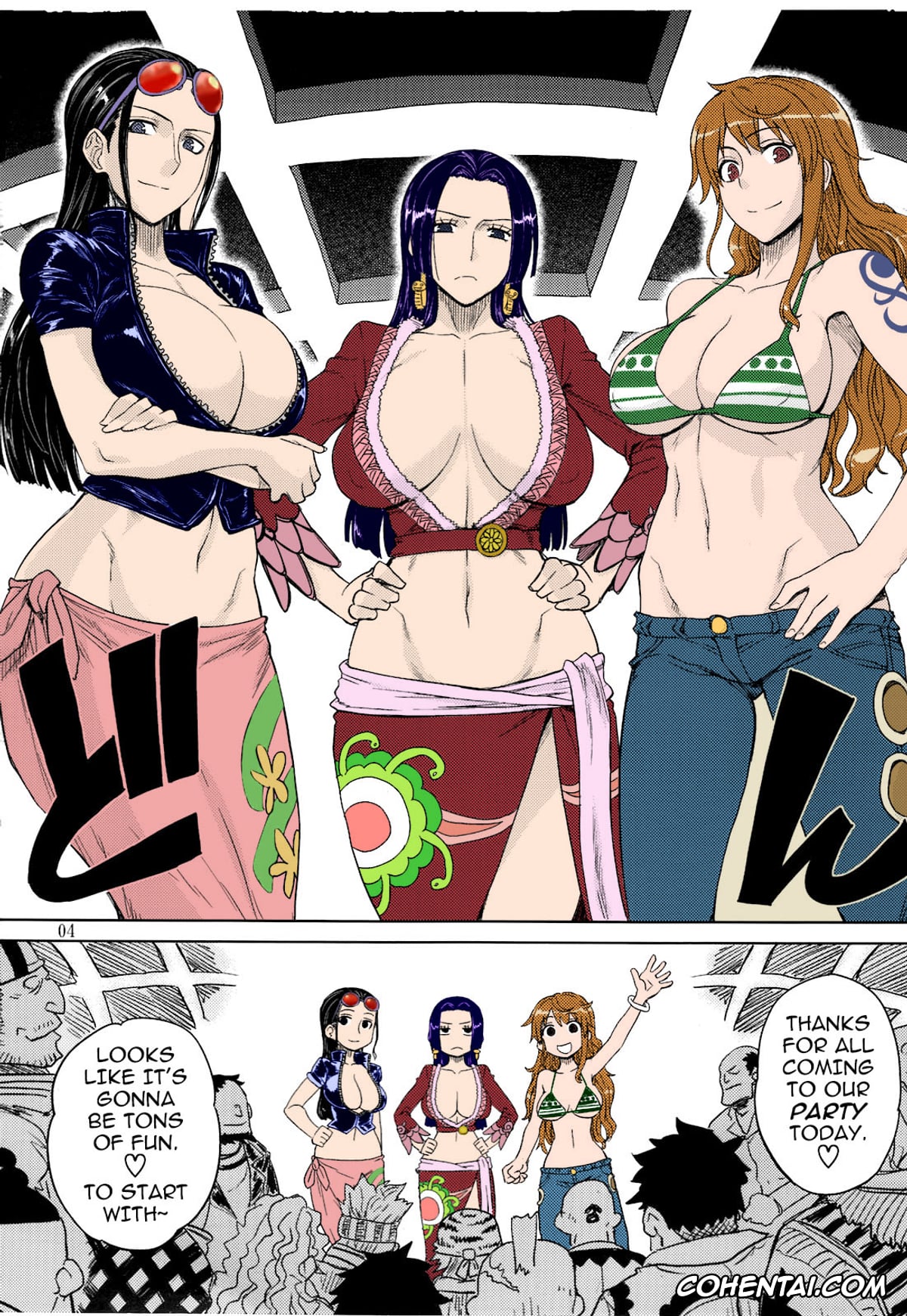 One Piece hentai, Boa Hancock hentai, Nami hentai, Nico Robin hentai, MEROMERO GIRLS NEW WORLD (One Piece), pagina 3