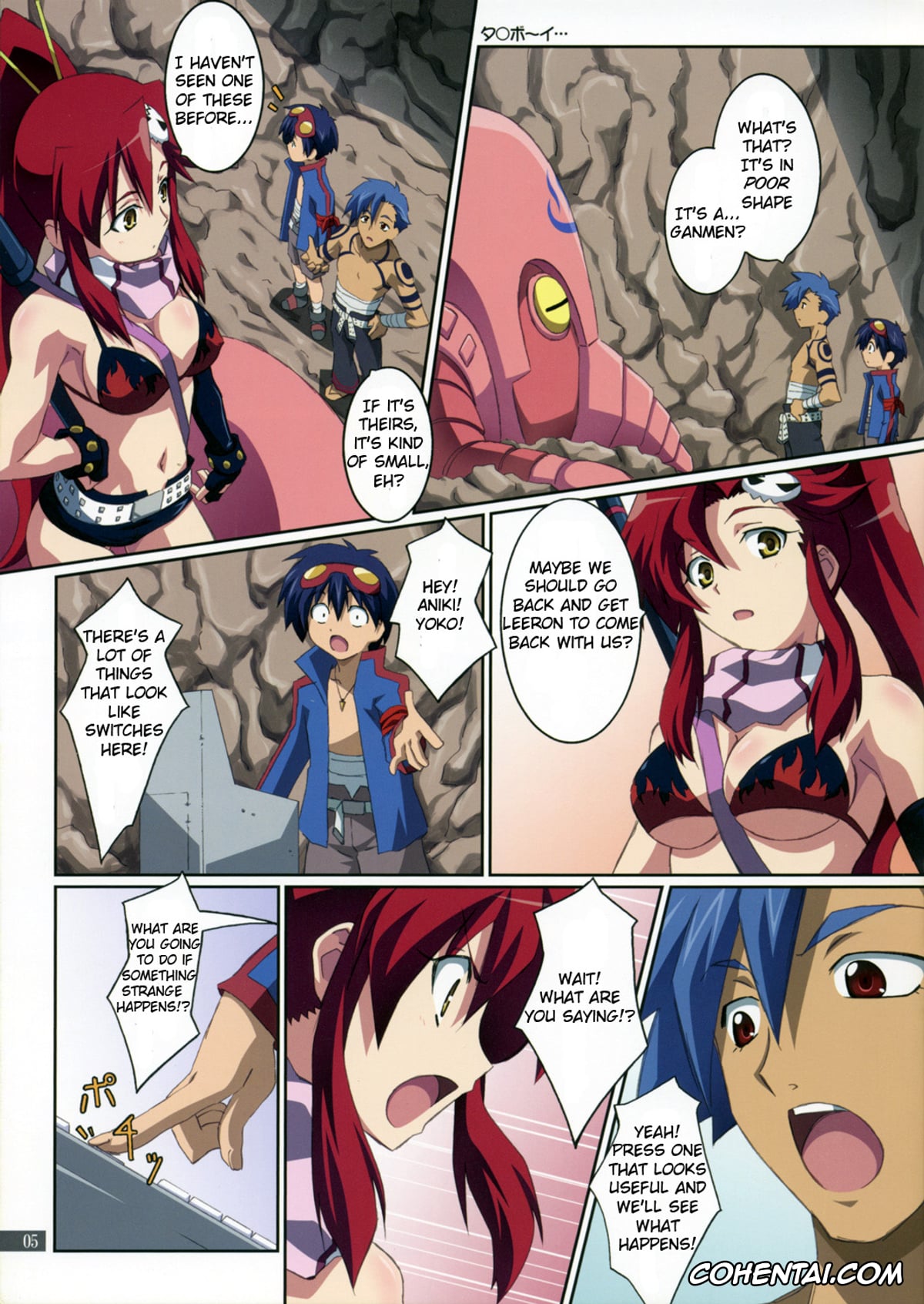 Tengen Toppa Gurren Lagann porno, Kamina porno, Simon porno, Yoko Ritona | Yoko Littner porno, Kibun wa YOKOso (Tengen Toppa Gurren Lagann), pagina 5