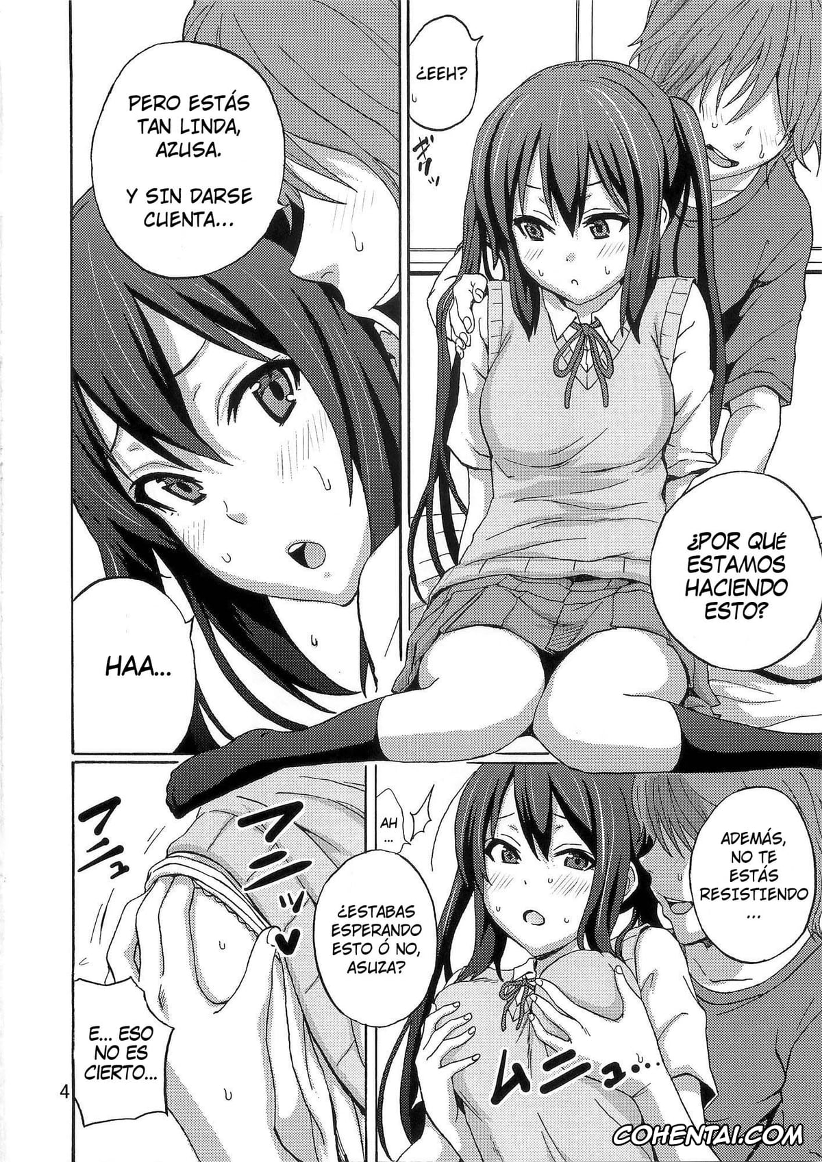 K-ON! hentai, Azusa Nakano hentai, Hot Dog (K-ON!), pagina 3
