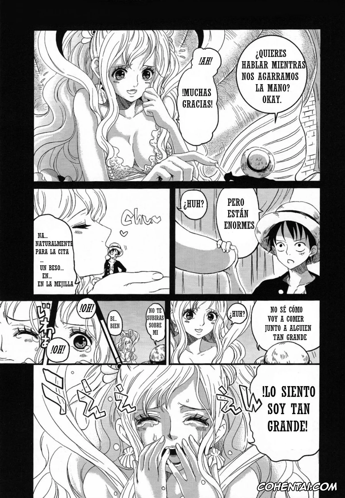 One Piece hentai, Monkey D. Luffy hentai, Shirahoshi hentai, Ningyohime (One Piece), pagina 3