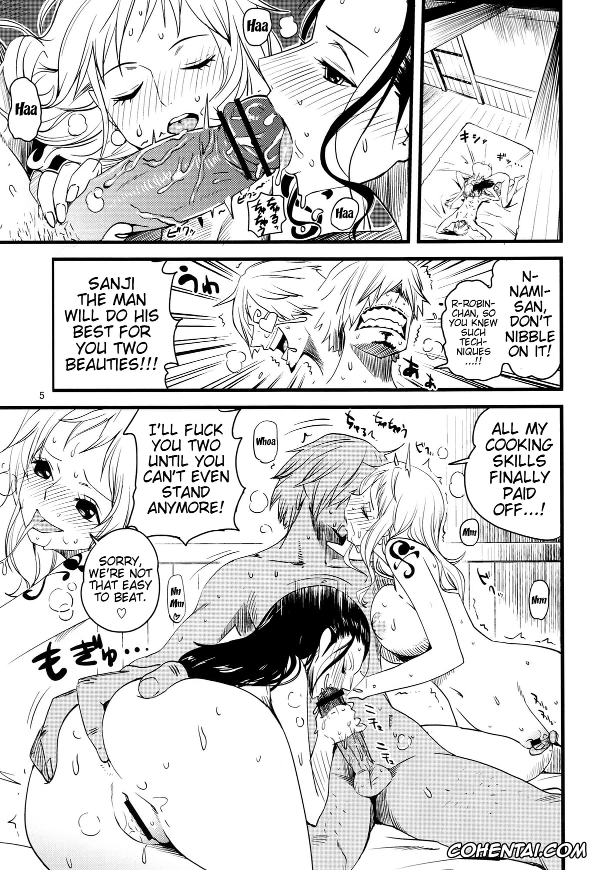 One Piece xxx, Nami xxx, Nico Robin xxx, Sanji Vinsmoke xxx, Ii Tabi Yume Kibun (ONE PIECE), pagina 4