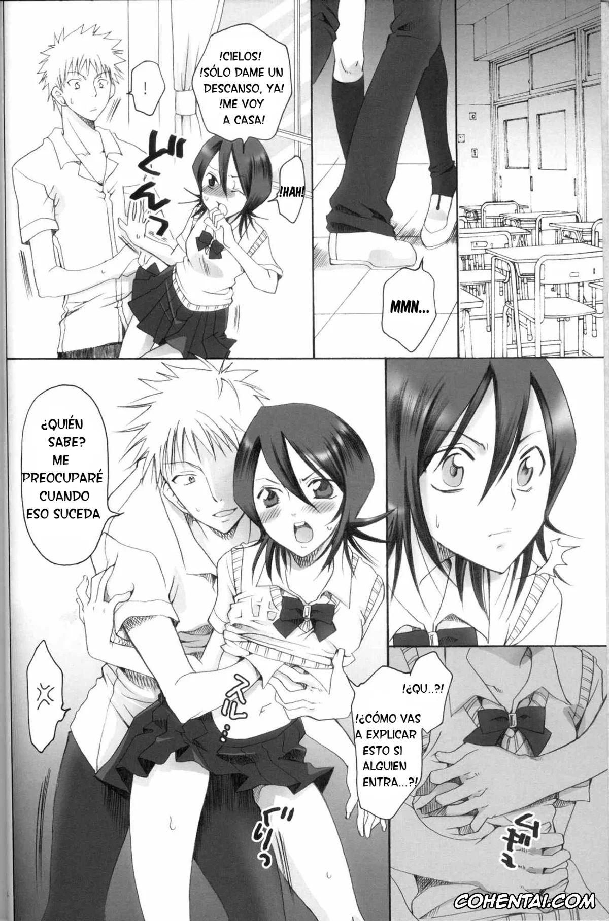 Bleach hentai, Ichigo Kurosaki hentai, Renji Abarai hentai, Rukia Kuchiki hentai, Kurosaki-ke no Shinigami (Bleach), pagina 3