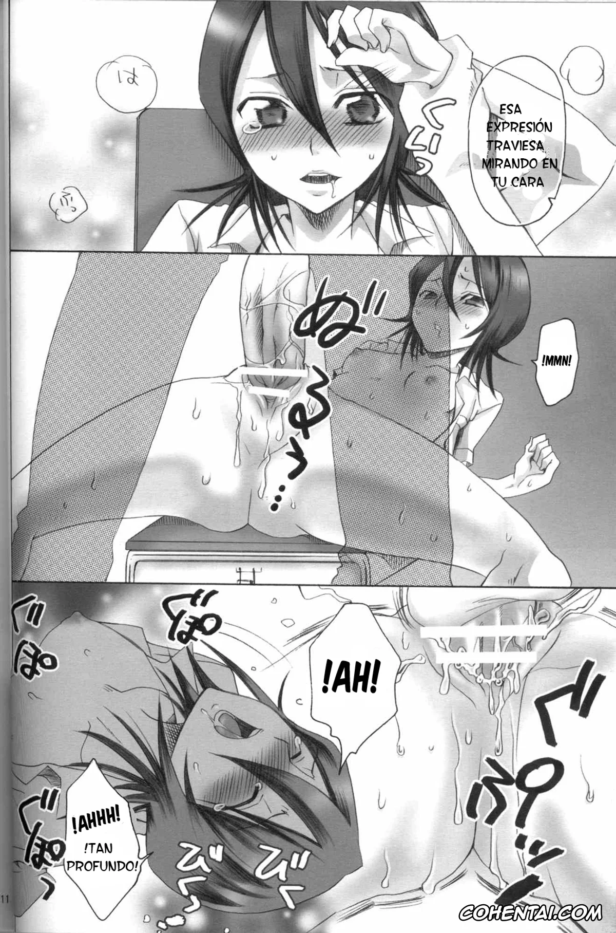 Bleach hentai, Ichigo Kurosaki hentai, Renji Abarai hentai, Rukia Kuchiki hentai, Kurosaki-ke no Shinigami (Bleach), pagina 9